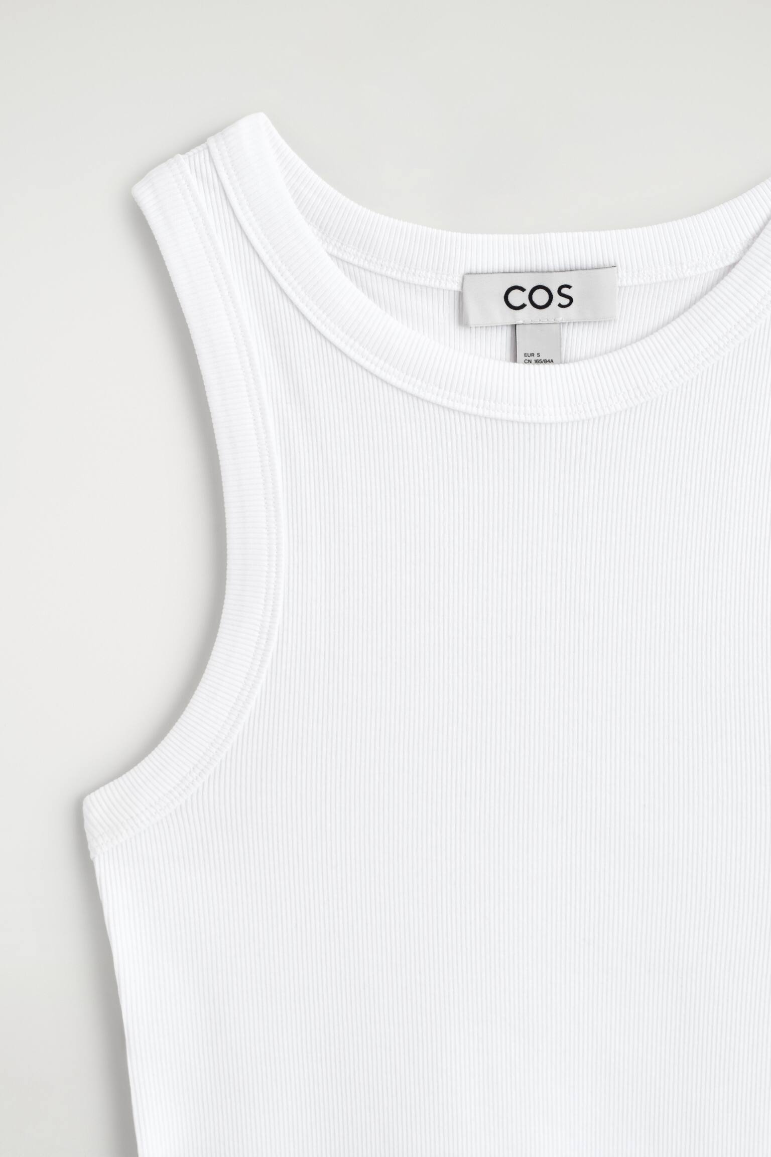 REBROVANÉ BAVLNENÉ TIELKO - BIELA/TMAVOŠEDÁ MELÍR - 7