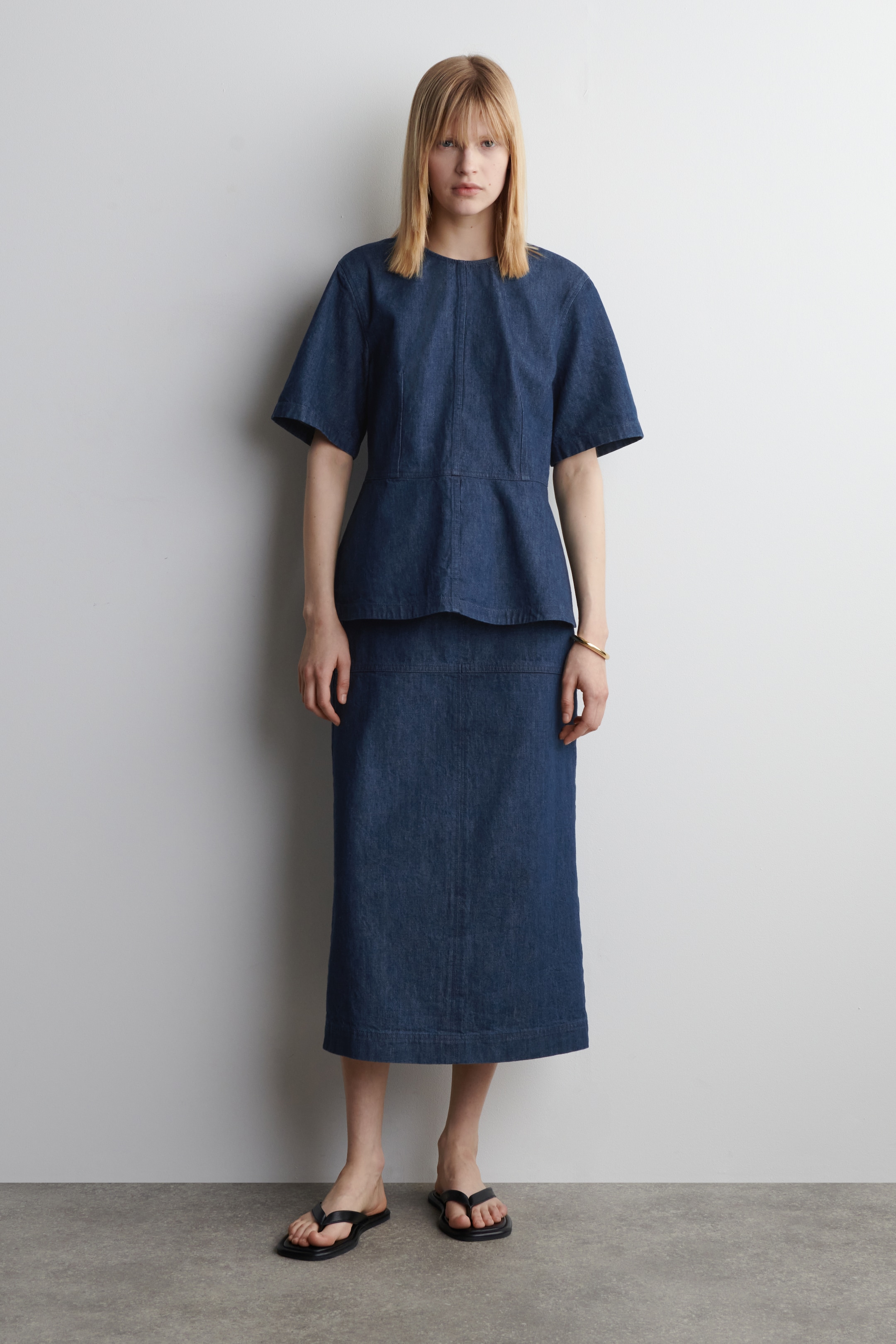 Agrandir l'image: HAUT À BASQUE EN DENIM - BLEU FONCÉ - FEMME | H&M FR 2