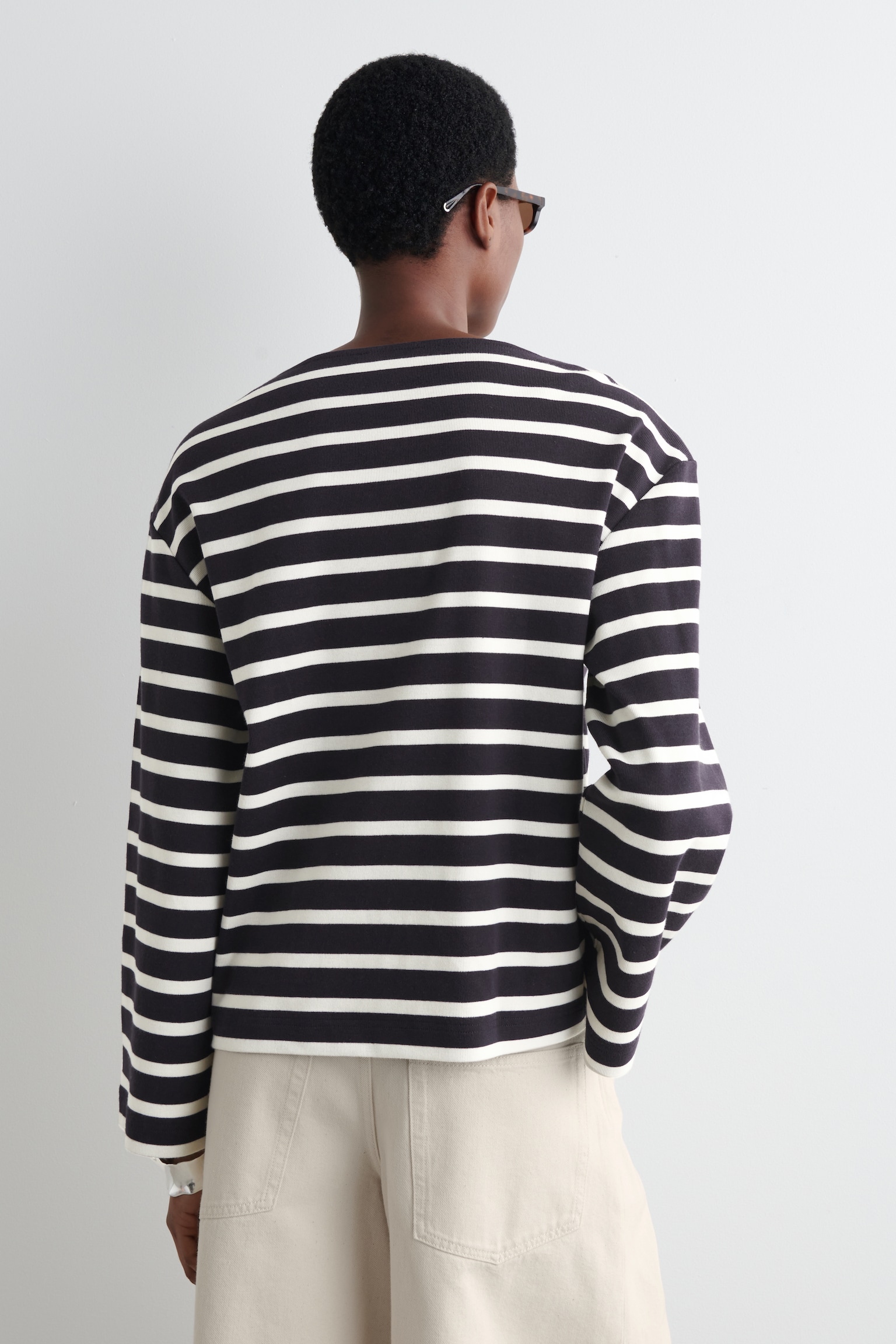 HAUT RAYÉ ENCOLURE BATEAU - BLEU MARINE / RAYURES/BLANC / RAYURES - 6