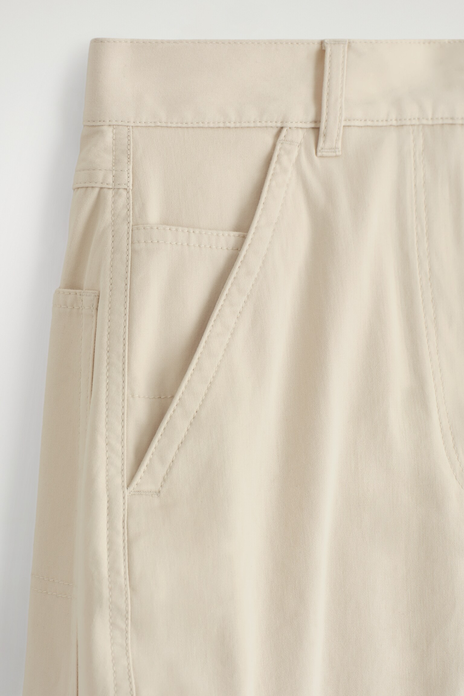 BARREL-LEG COTTON TROUSERS - OFF-WHITE - 5