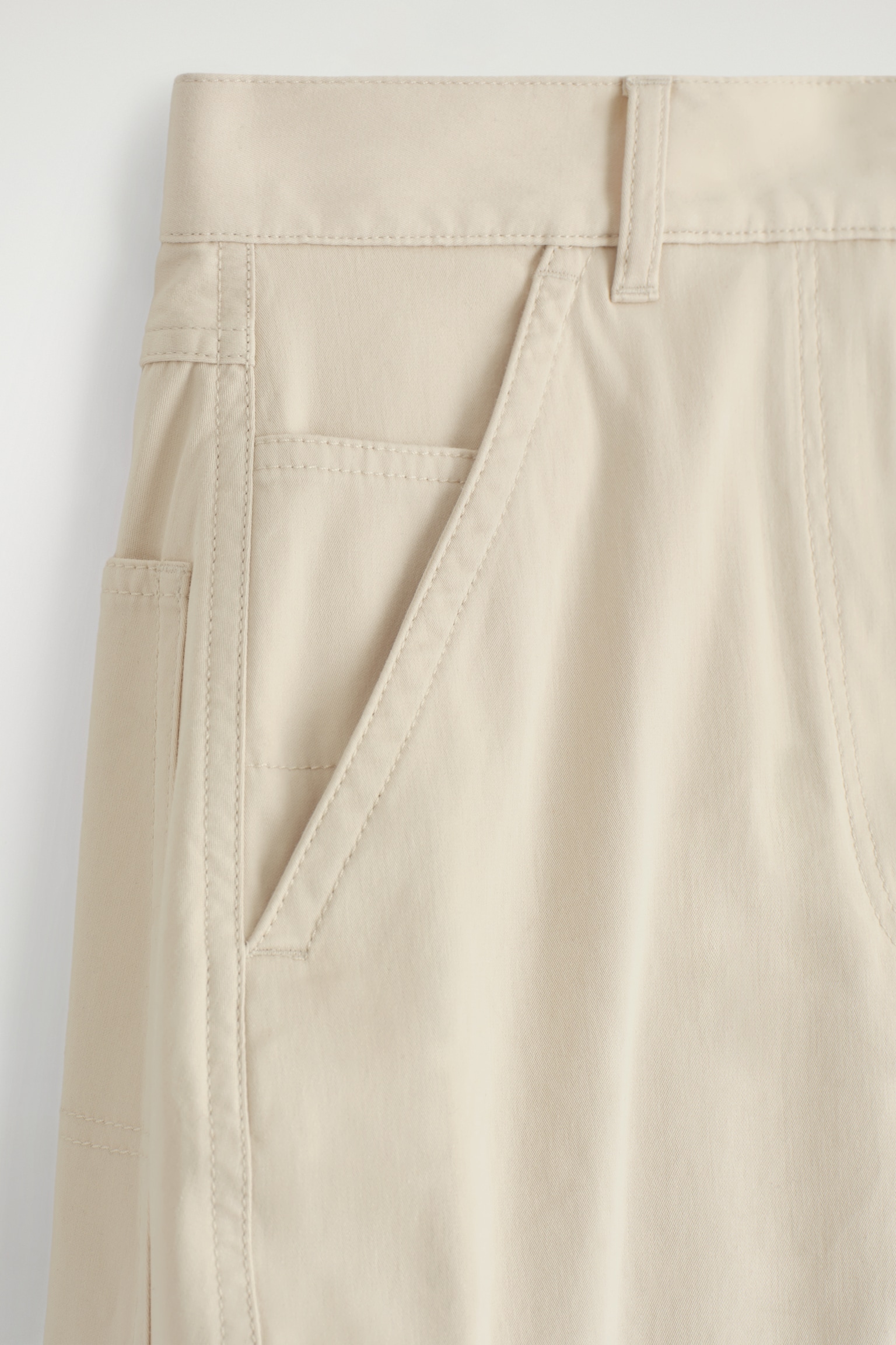 PANTALONI BARREL IN COTONE - BIANCO SPORCO - 3