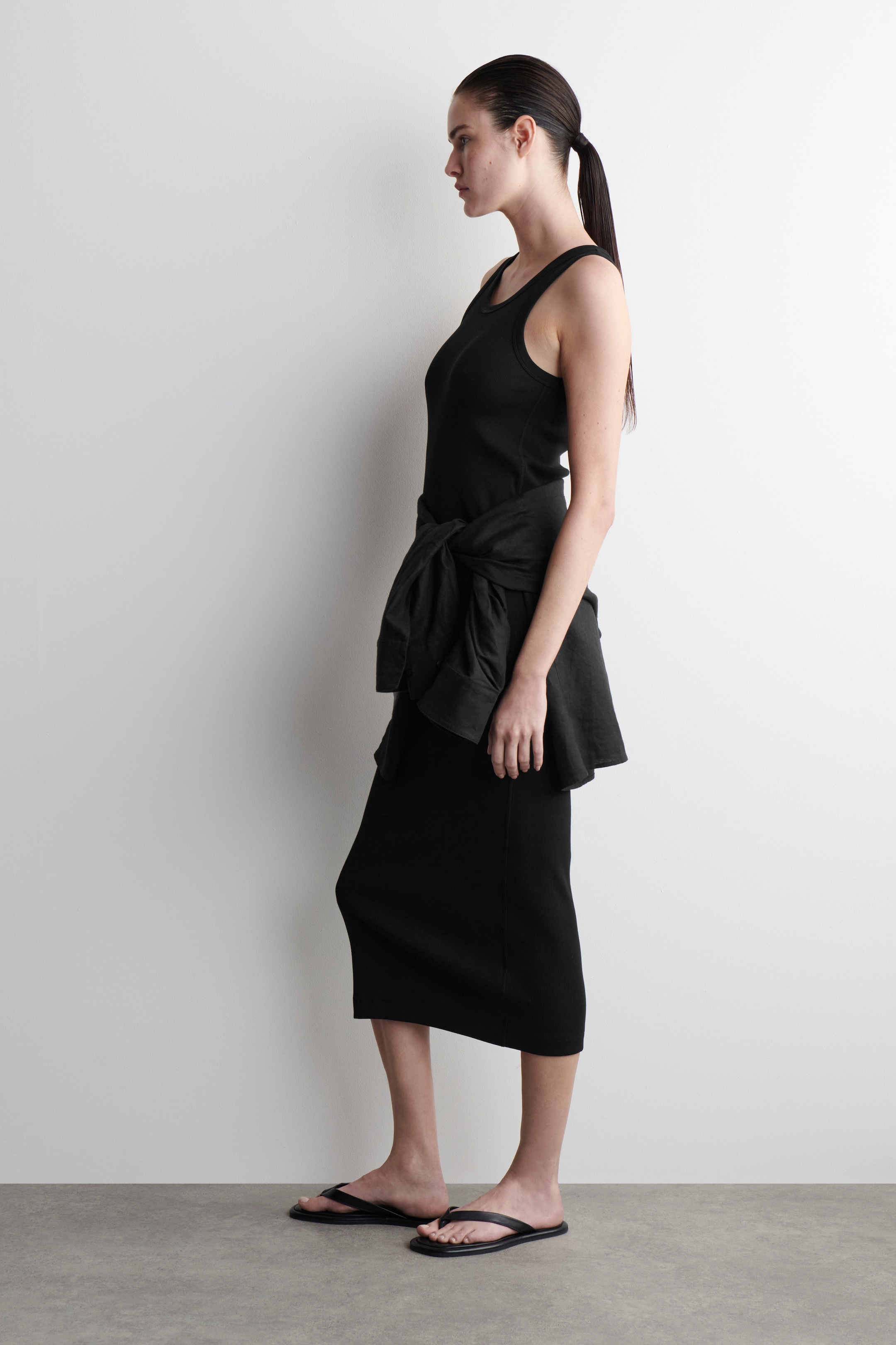 Ingrandisci l'immagine: RIBBED TUBE DRESS - BLACK - DONNA | H&M CH 2