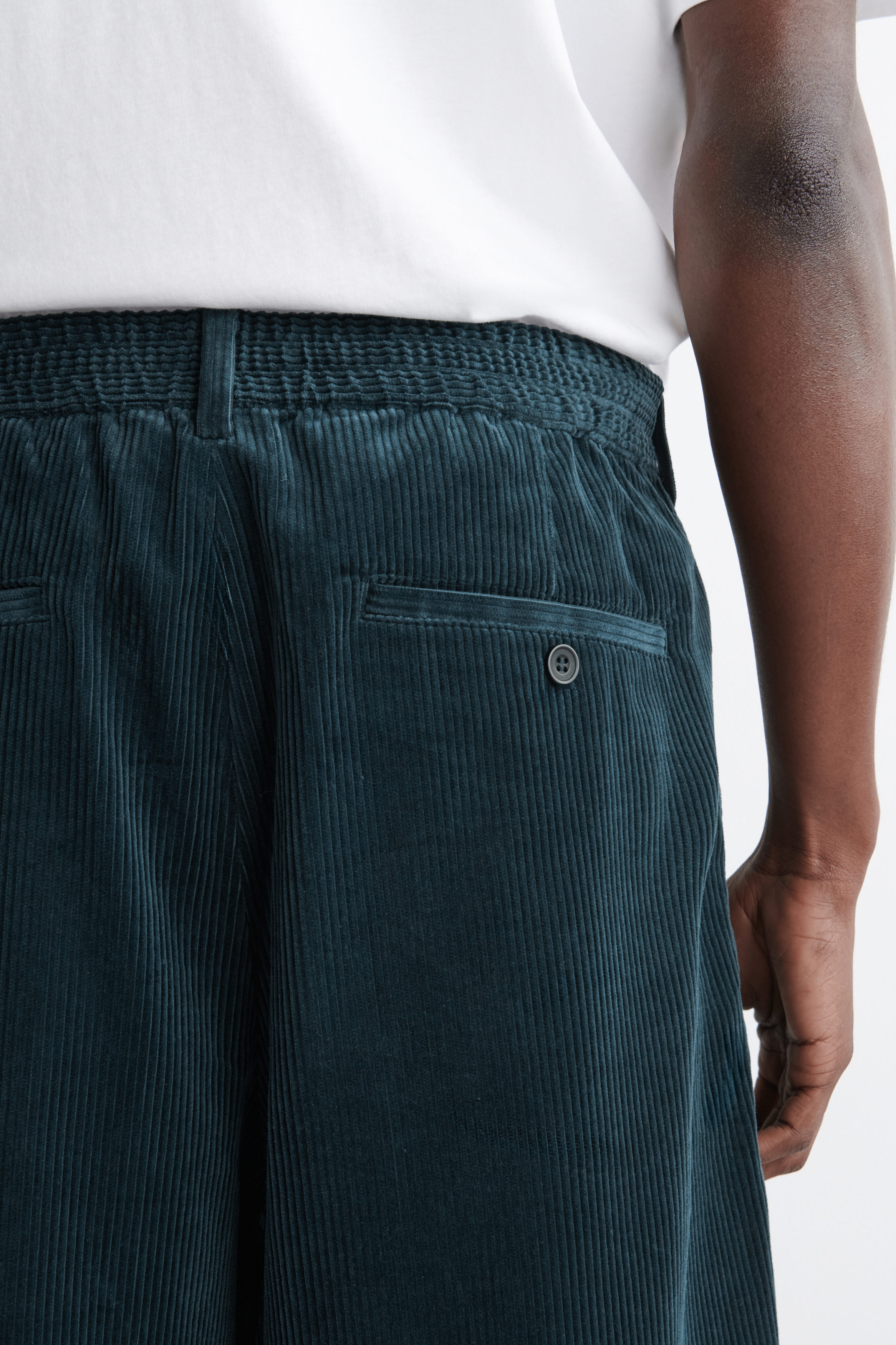 CORDUROY WIDE-LEG PANTS - DARK TURQUOISE | COS US