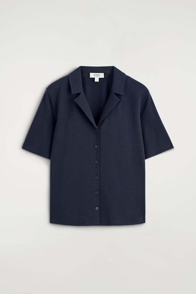 CAMISA ELÁSTICA MODAL - AZUL MARINO/BURDEOS - 1