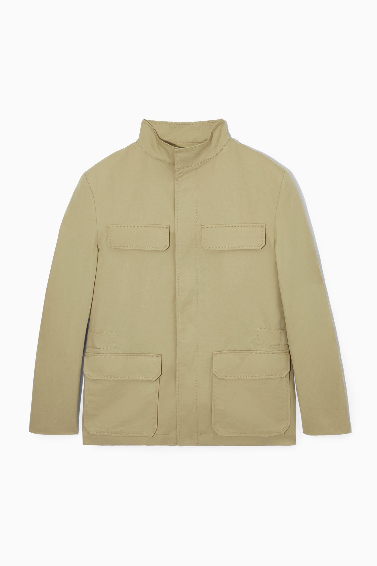 LINEN FIELD JACKET - BEIGE