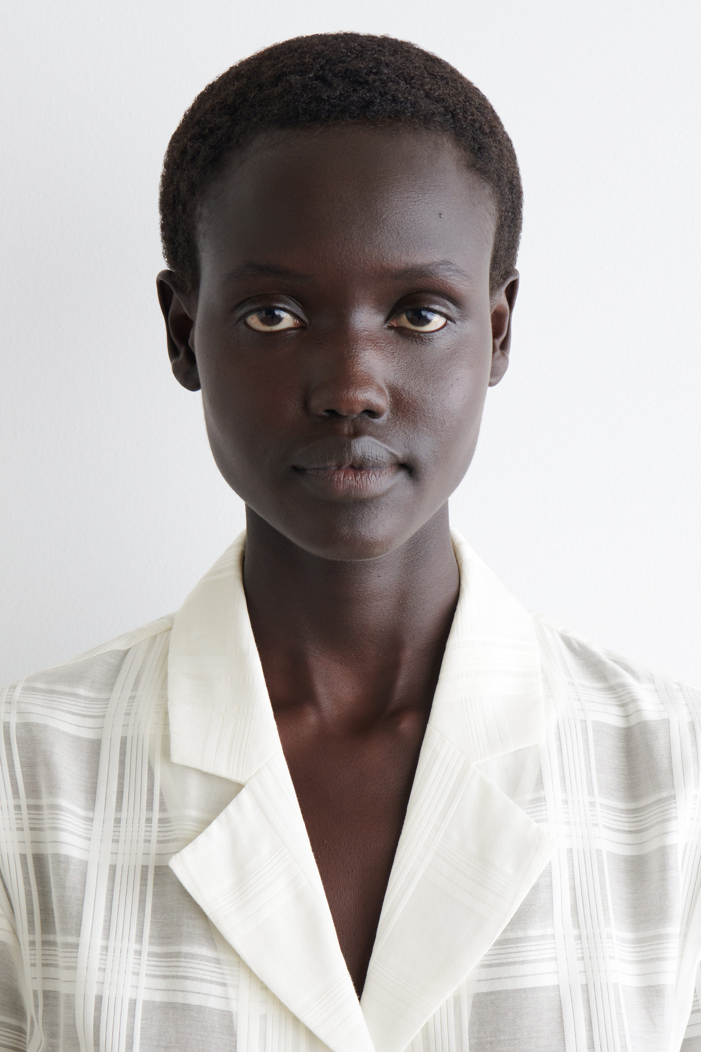 SHEER CHECKED RESORT SHIRT - WHITE | COS