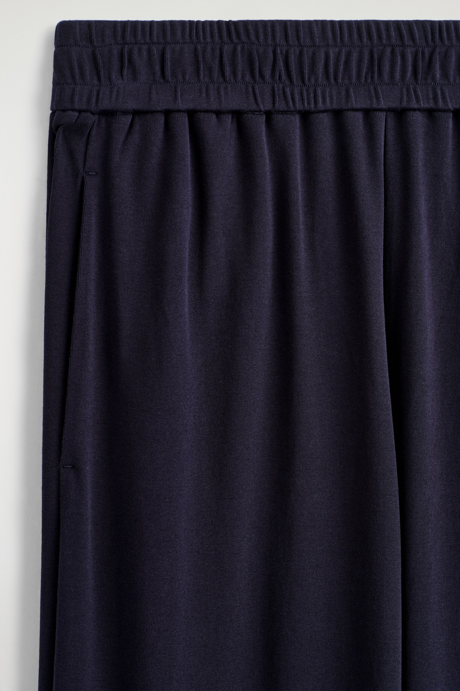 PANTALON DE JOGGING EN JERSEY FLUIDE - BLEU MARINE/BRUN - 3