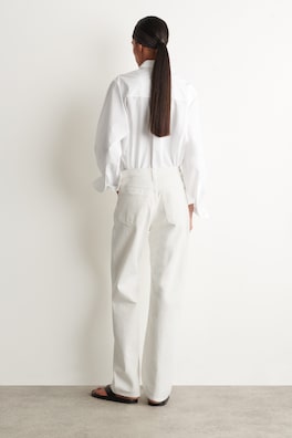 CHORD STRAIGHT-LEG JEANS — WHITE 5