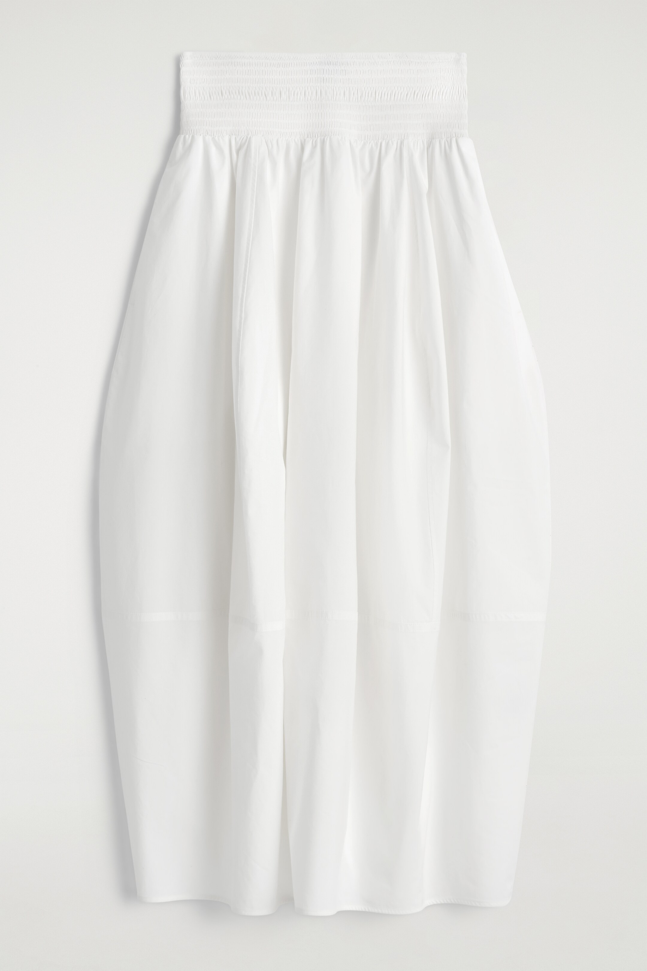 View larger image: SMOCKED PANELLED MIDI SKIRT - WHITE - Ladies | H&M GB 5