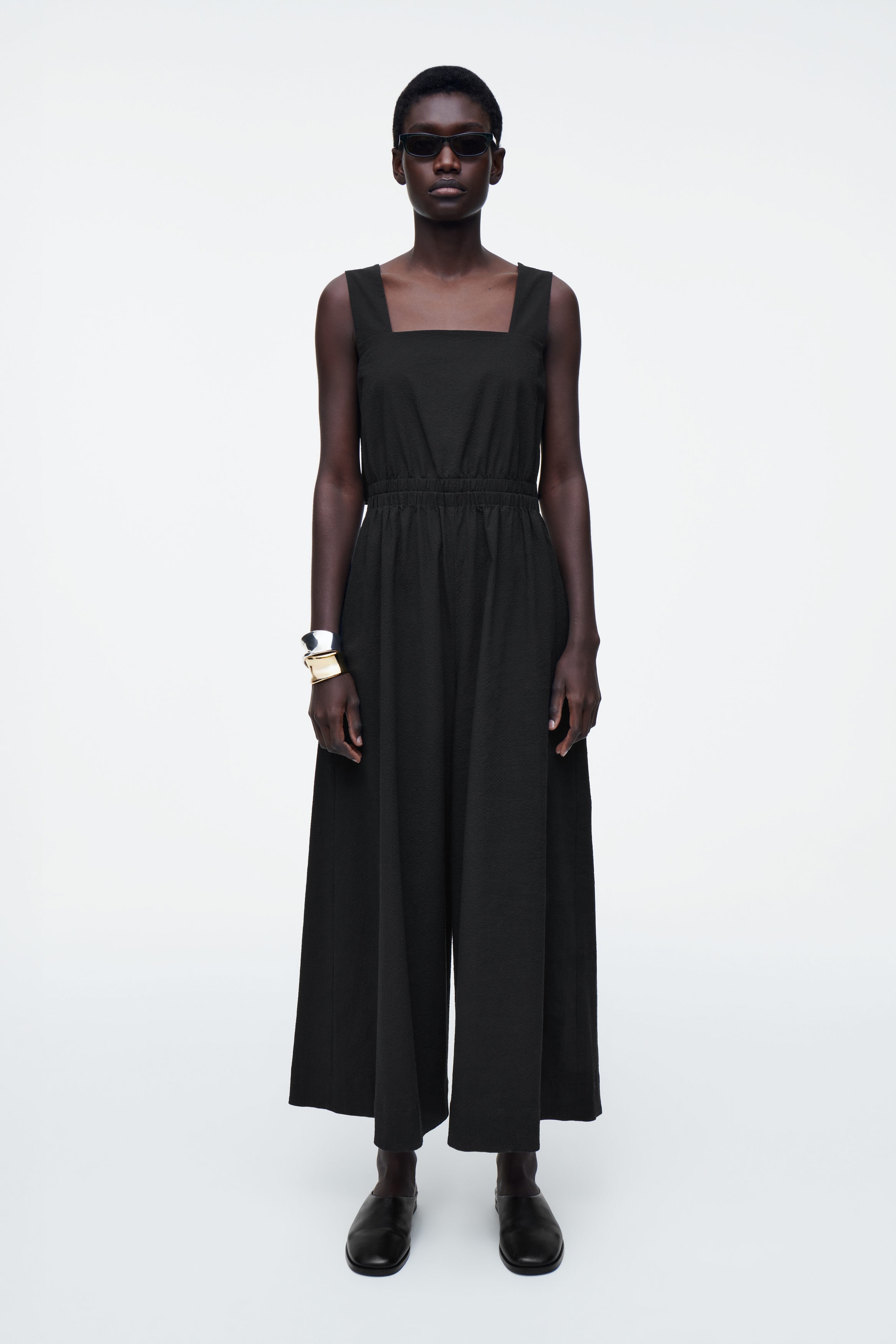 Y's 22SS RAYON BROAD JUMPSUIT 黒1 Women's YPB neoKNIT Half-Zip Jumpsuit | Women's Clearance