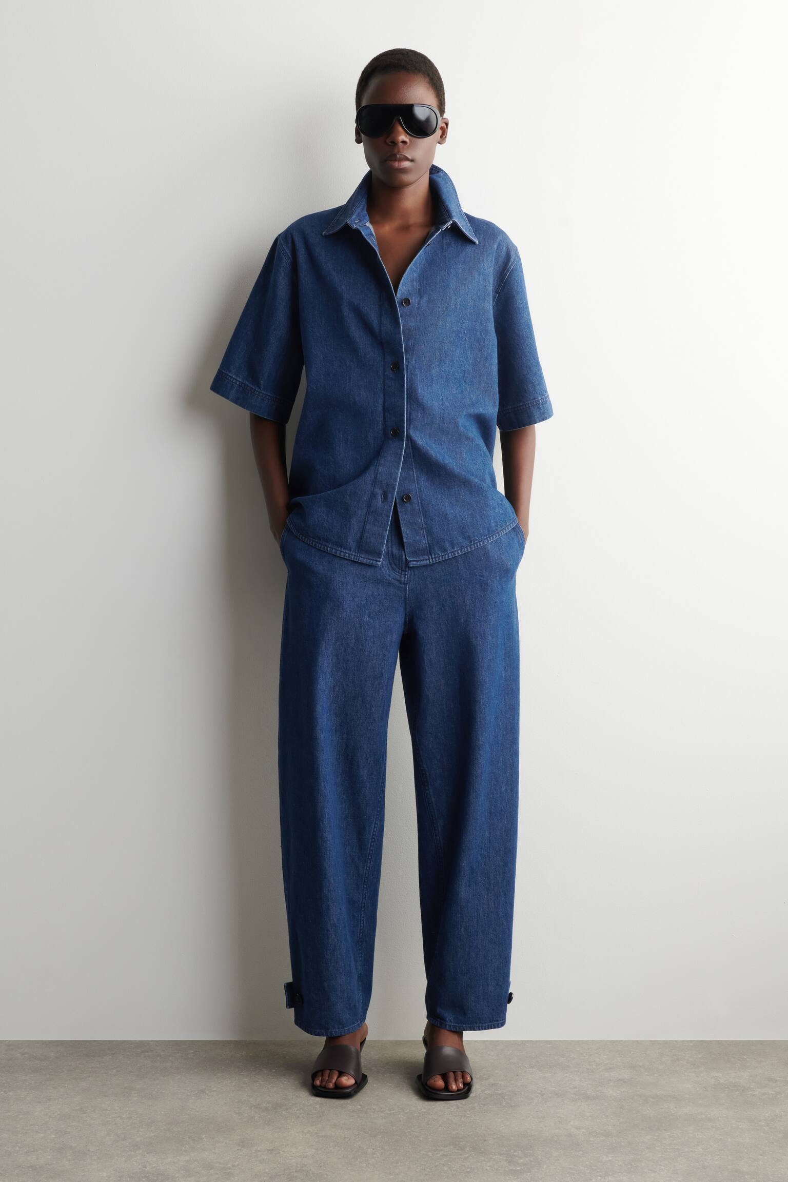 CAMISA VAQUERA DE MANGA CORTA - AZUL OSCURO - 6