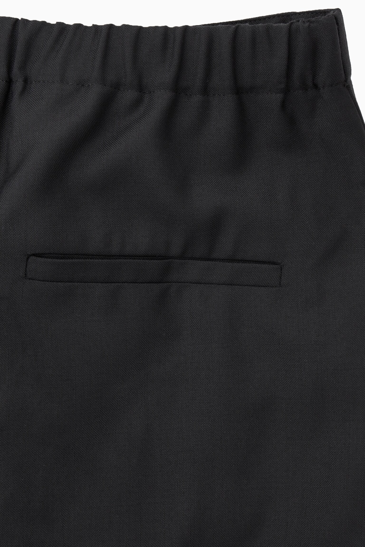 RELAXED WOOL WIDE-LEG TROUSERS - BLACK - 4