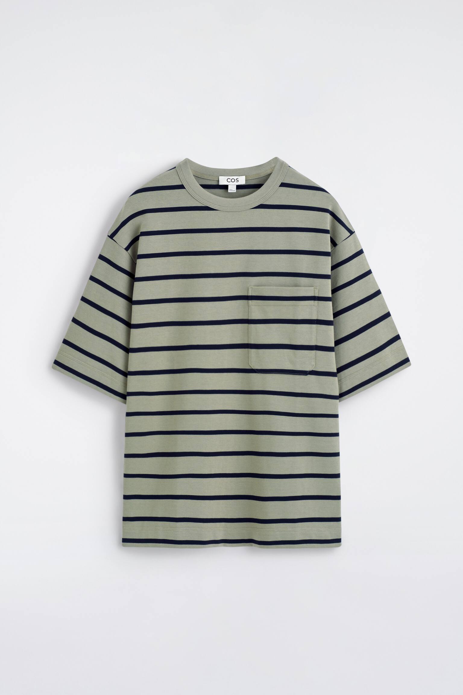 T-SHIRT OVERSIZE PESANTE - KAKI / NERO / RIGHE/VERDE SCURO/BLU / BIANCO / RIGHE/BLU NAVY/NERO/BIANCO - 1