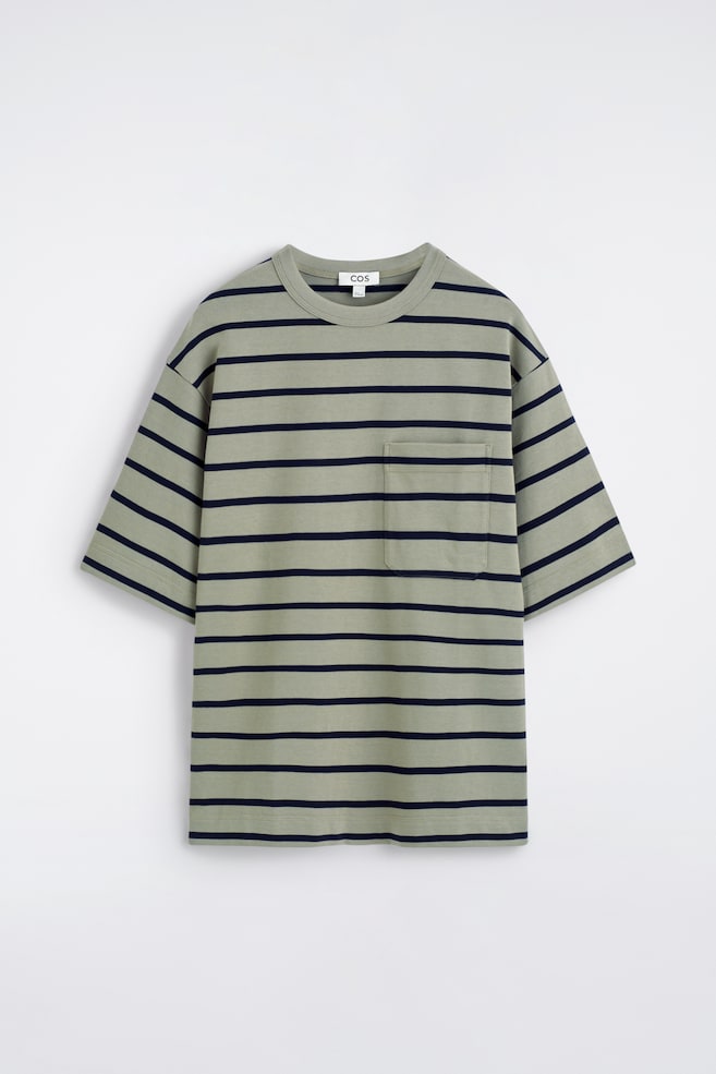 CAMISETA OVERSIZE DETALLE BOLSILLO - CAQUI / NEGRO / RAYAS/BLANCO/AZUL / BLANCO / RAYAS/VERDE OSCURO/NEGRO - 1