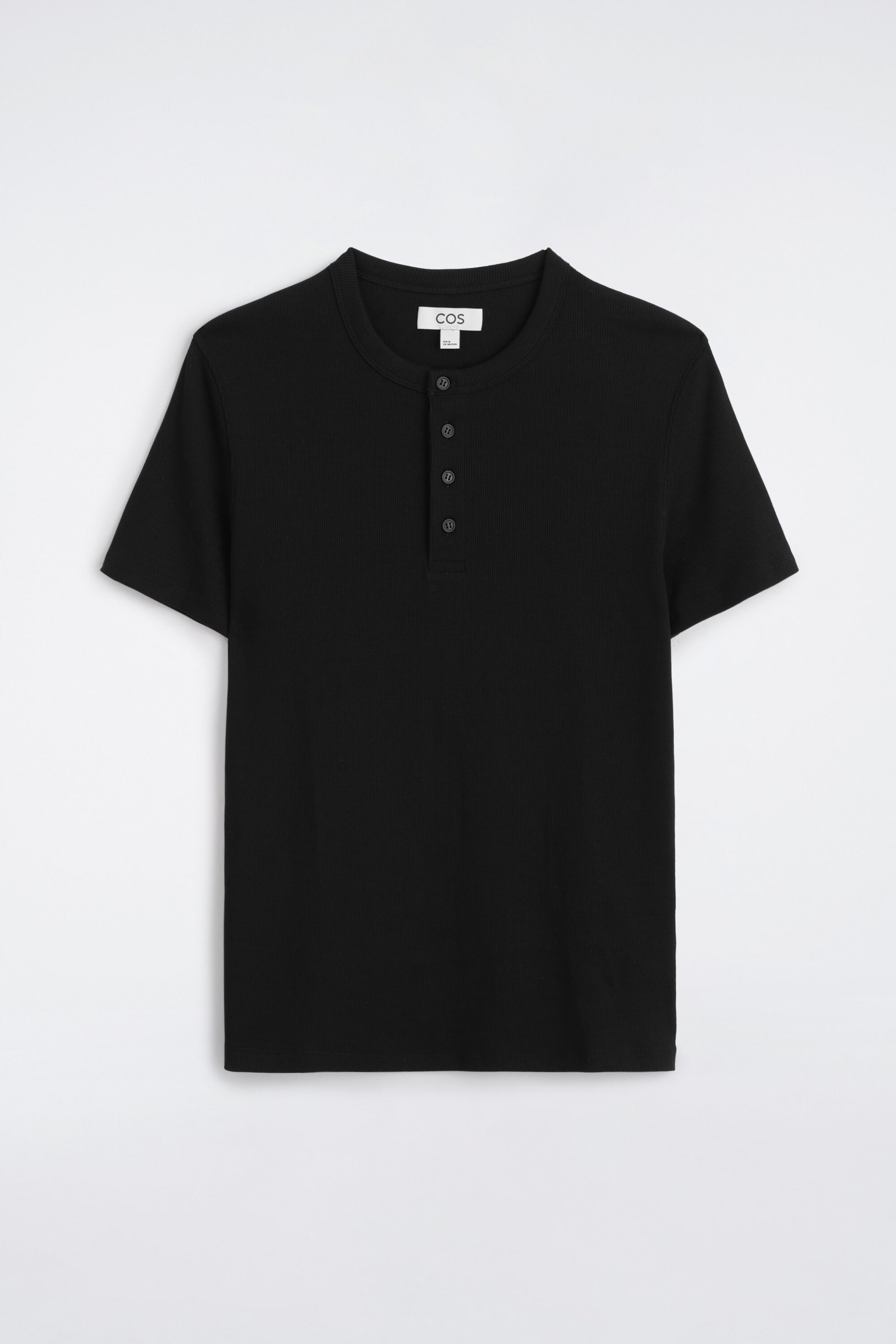 T‑shirt Henley côtelé coupe ajustée