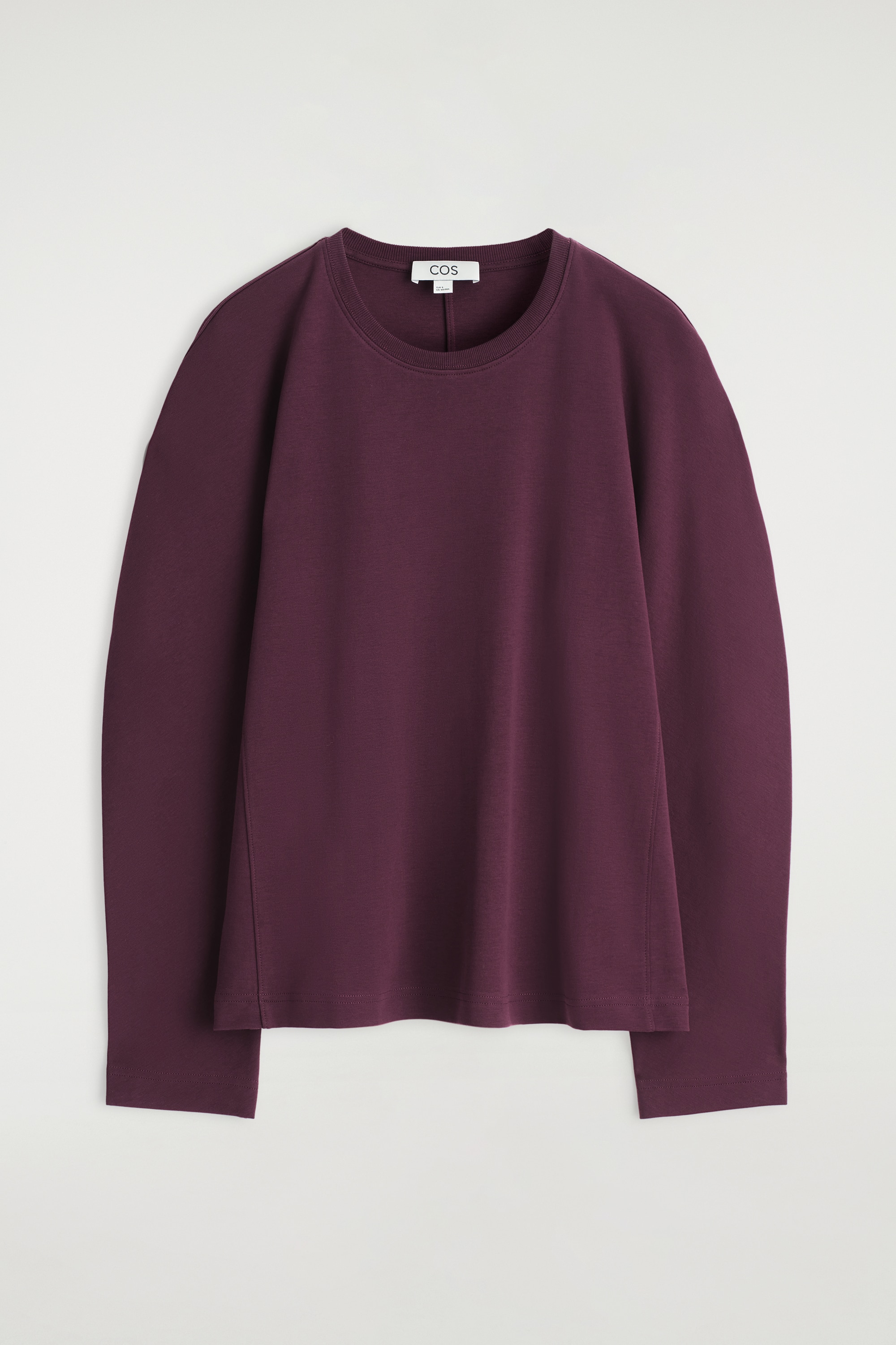 HAUT À SILHOUETTE ARRONDIE EN JERSEY - ROUGE PROFOND/BLANC