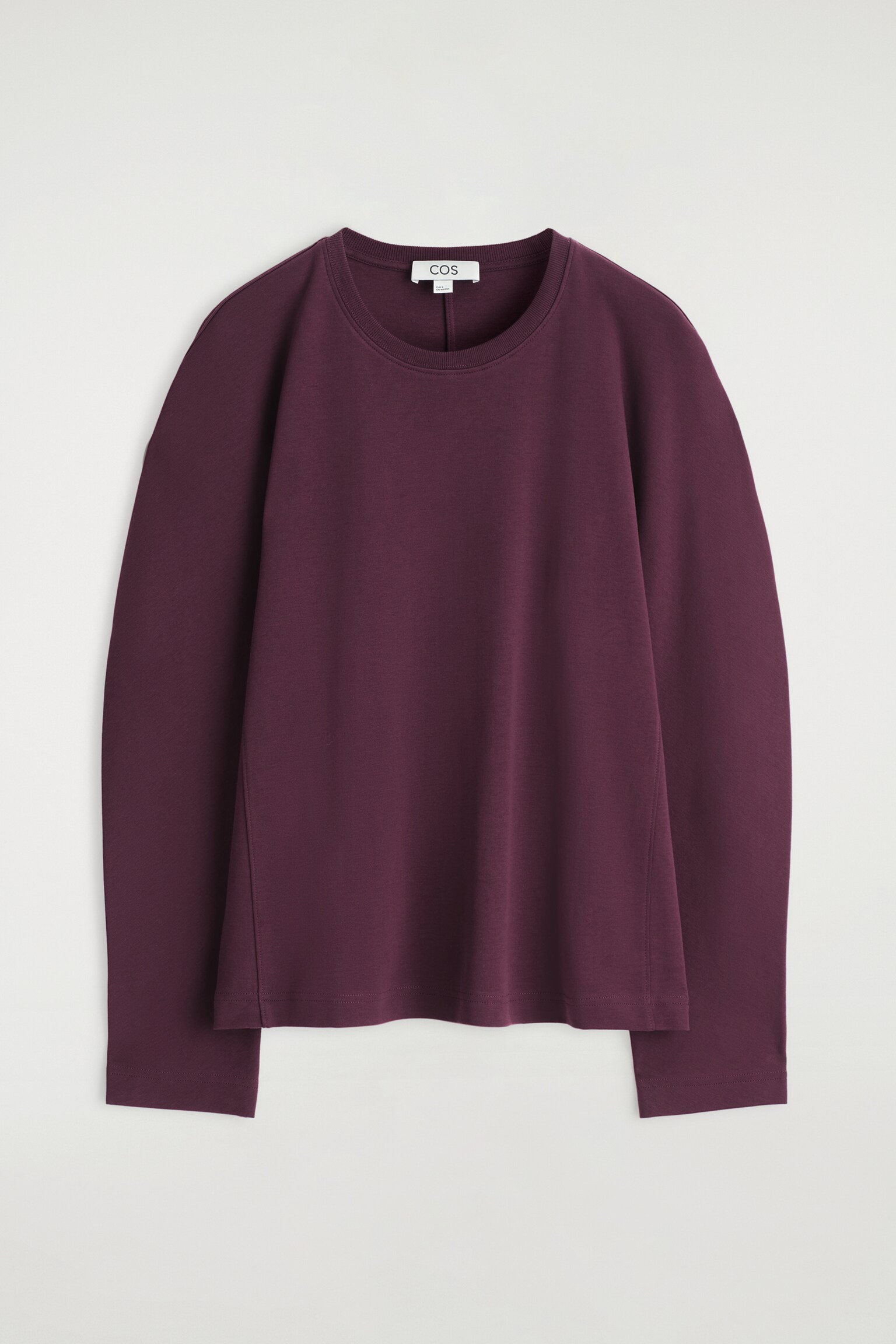 TOP IN JERSEY DALLA LINEA ARROTONDATA - ROSSO SCURO/BIANCO - 2