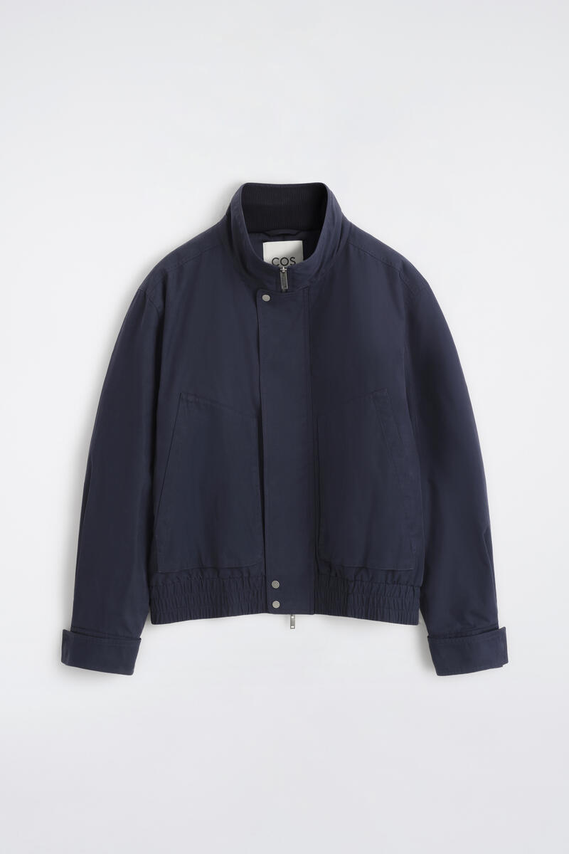 Padded Funnel-Neck Bomber Jacket