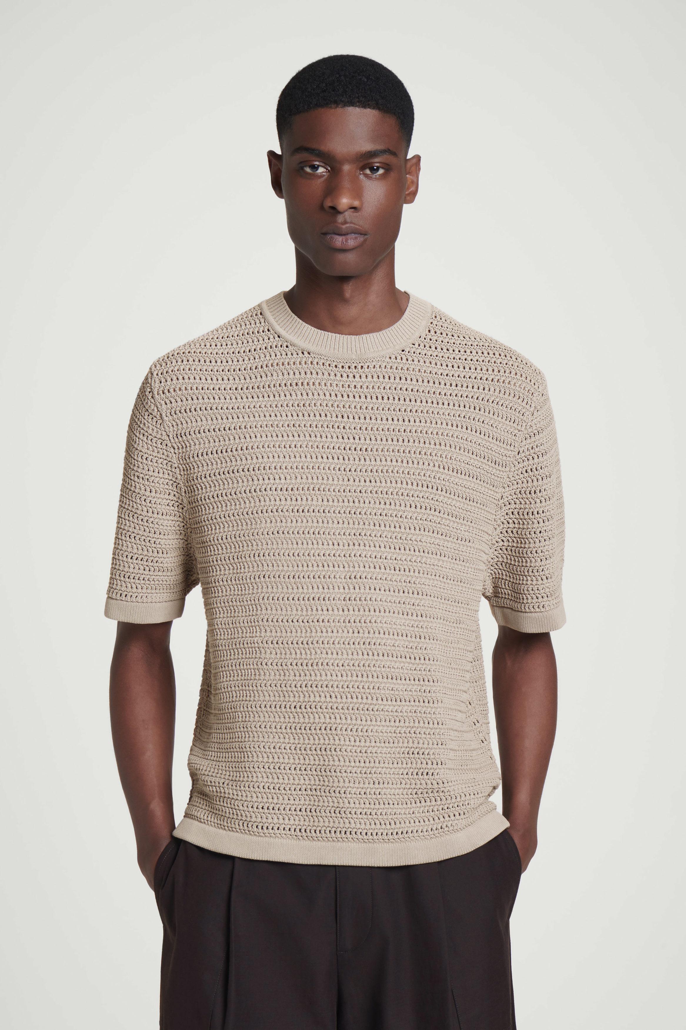 トップス Open-Knit Button-Through Shirt Pacsun Off White Open Knit Button Down Shirt | PacSun