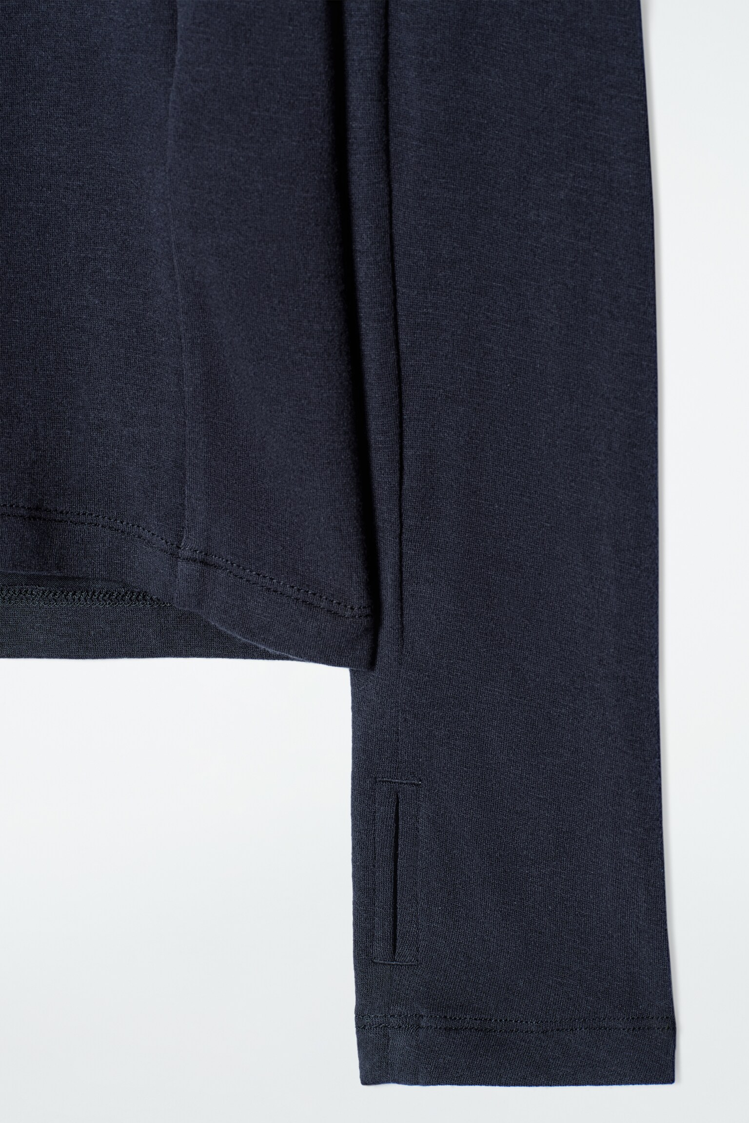 FUNNEL-NECK JERSEY TOP - DARK BLUE - 3