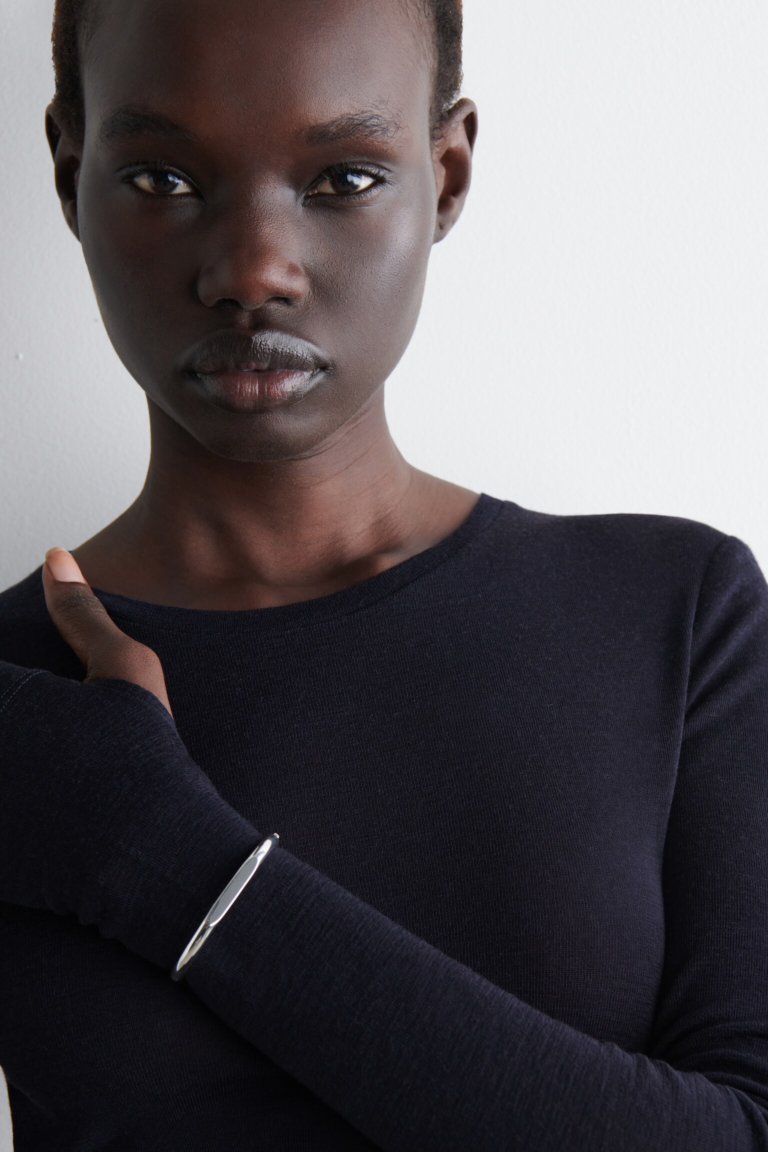 SLIM MERINO WOOL TOP - NAVY/CHARCOAL MÉLANGE/GREY / FLECKED/CAMEL MÉLANGE/DARK-BROWN MÉLANGE - 6