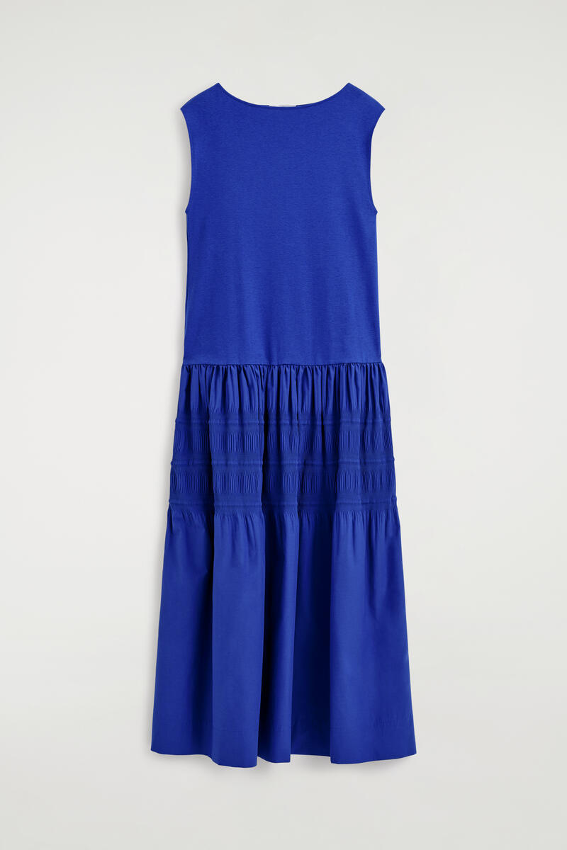 Tiered Gathered Midi Dress