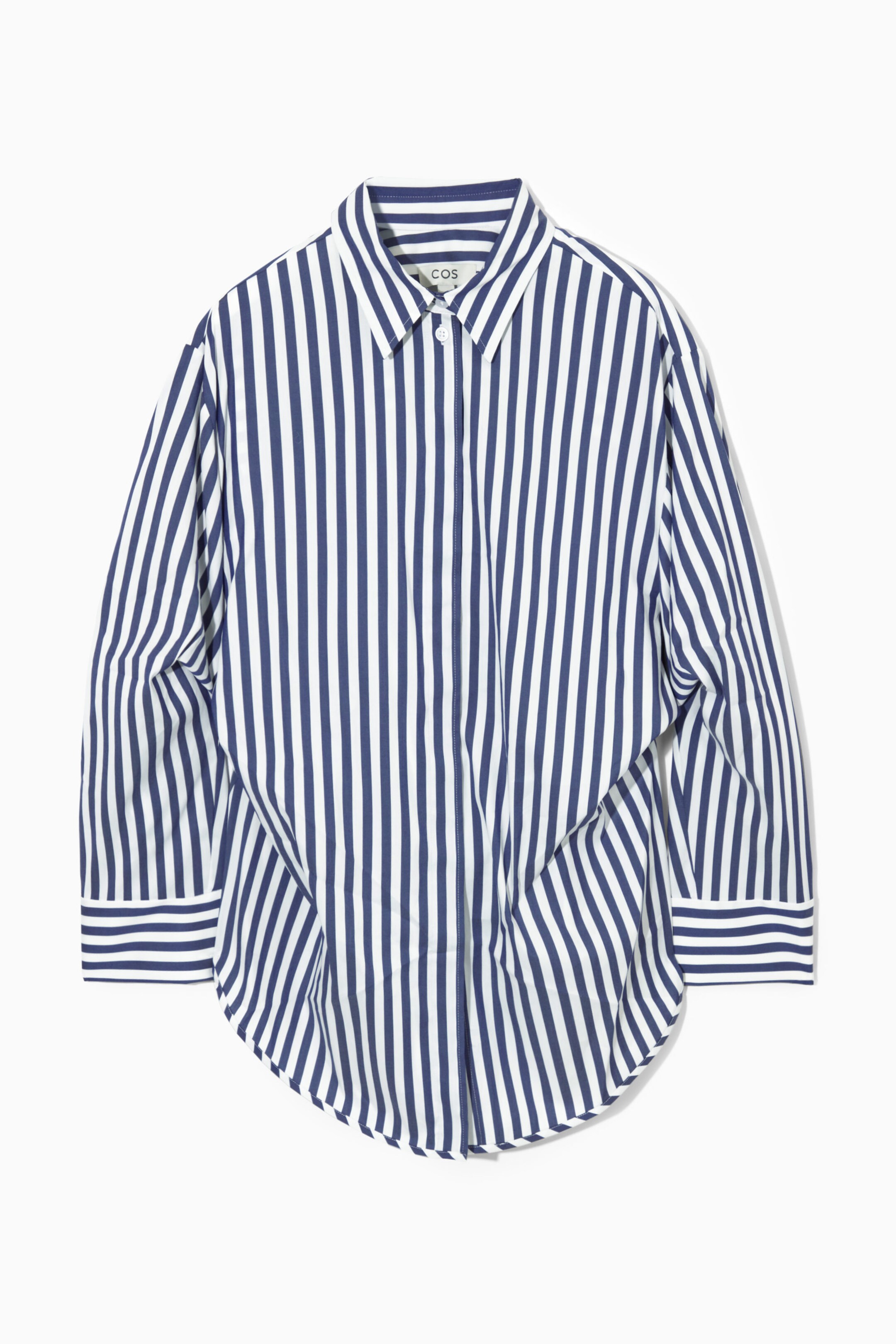 OVERSIZED WAISTED STRIPED SHIRT