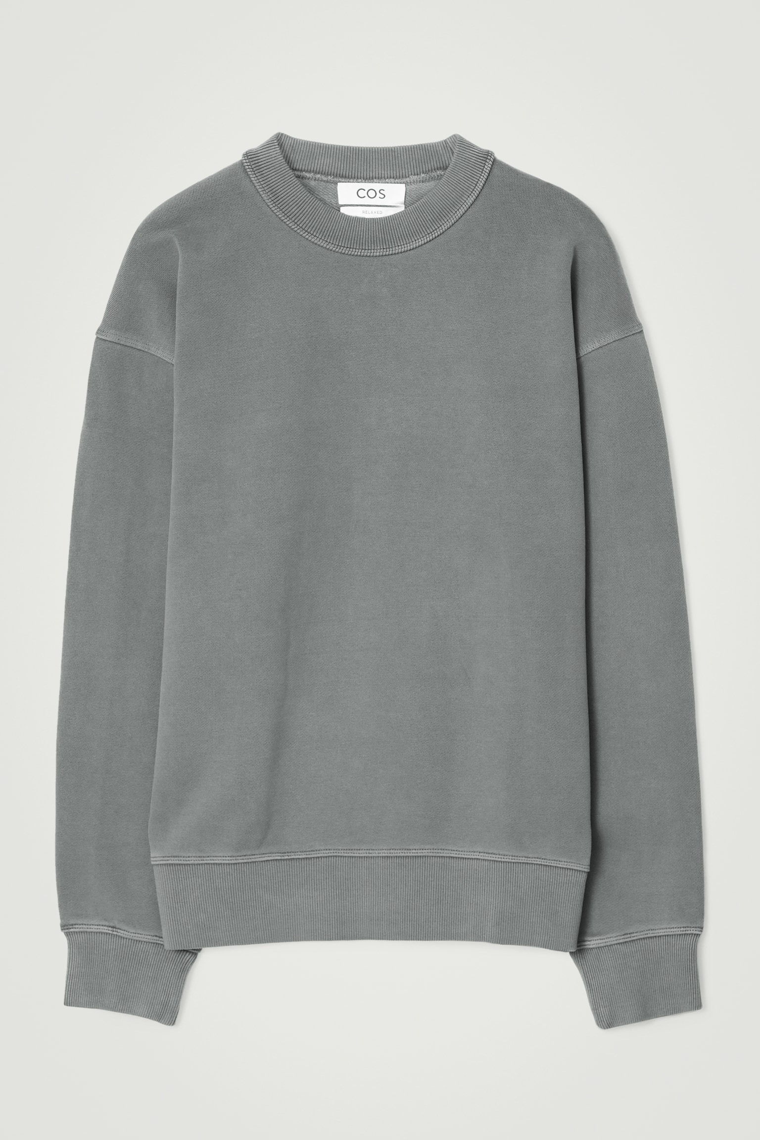 LOCKERES SWEATSHIRT AUS VORGEWASCHENER BAUMWOLLE - SCHWARZE WASCHUNG/Navyblau/VERWASCHENES BURGUNDERROT