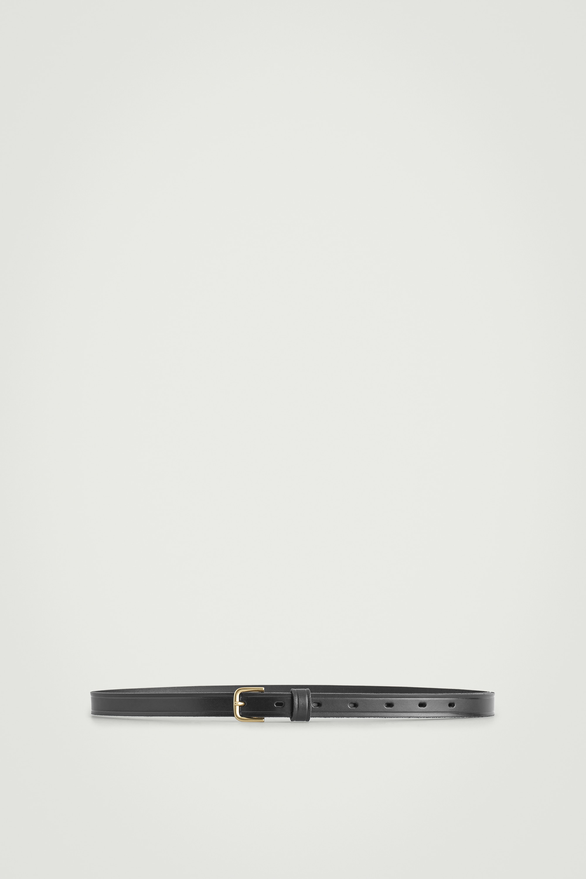 CINTURA SOTTILE IN PELLE - NERO/MARRONE