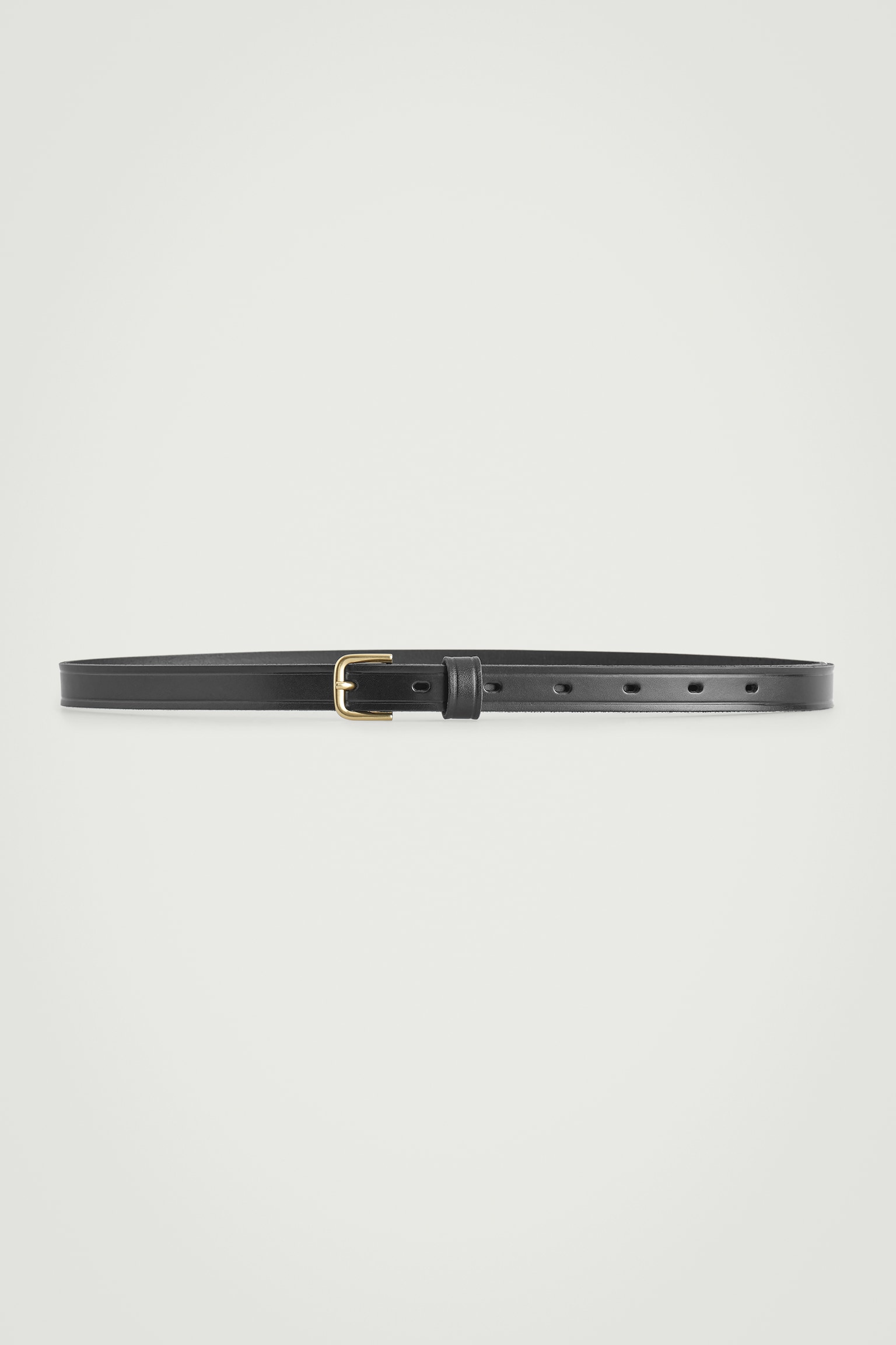 CEINTURE FINE EN CUIR - NOIR/BRUN - 2
