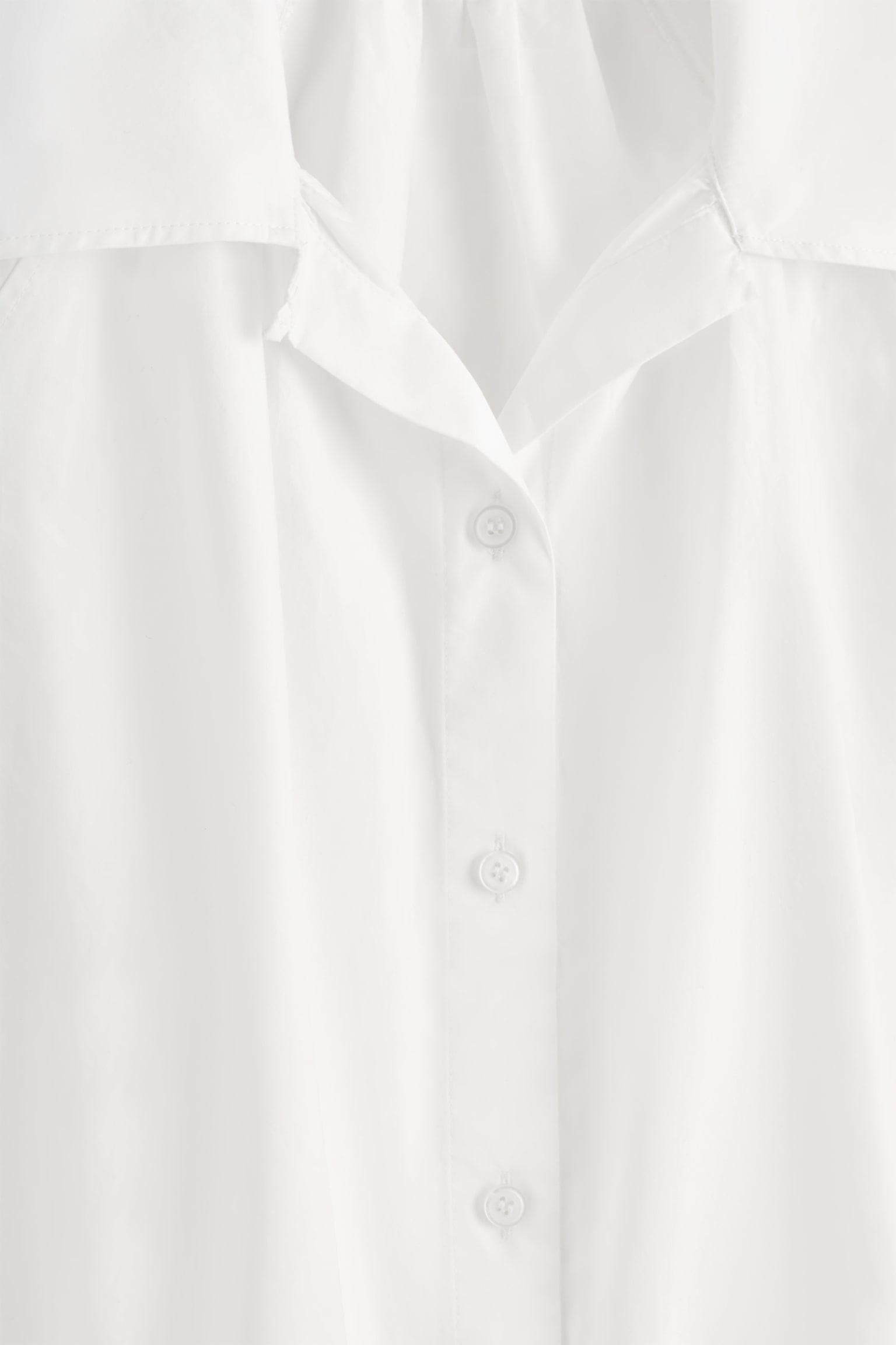 CHEMISE FRONCÉE EN COTON PIMA - BLANC/NOIR - 6