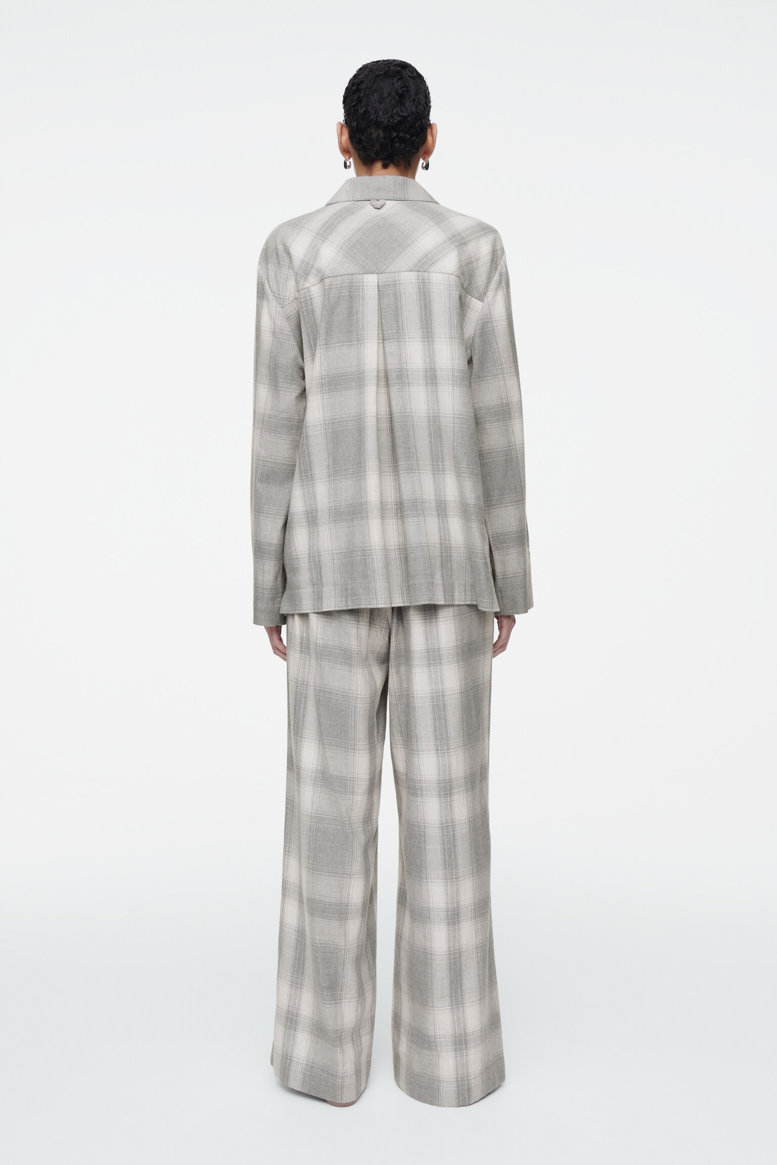 KARIERTE PYJAMAHOSE AUS FLANELL - GRAU/KARIERT - 5