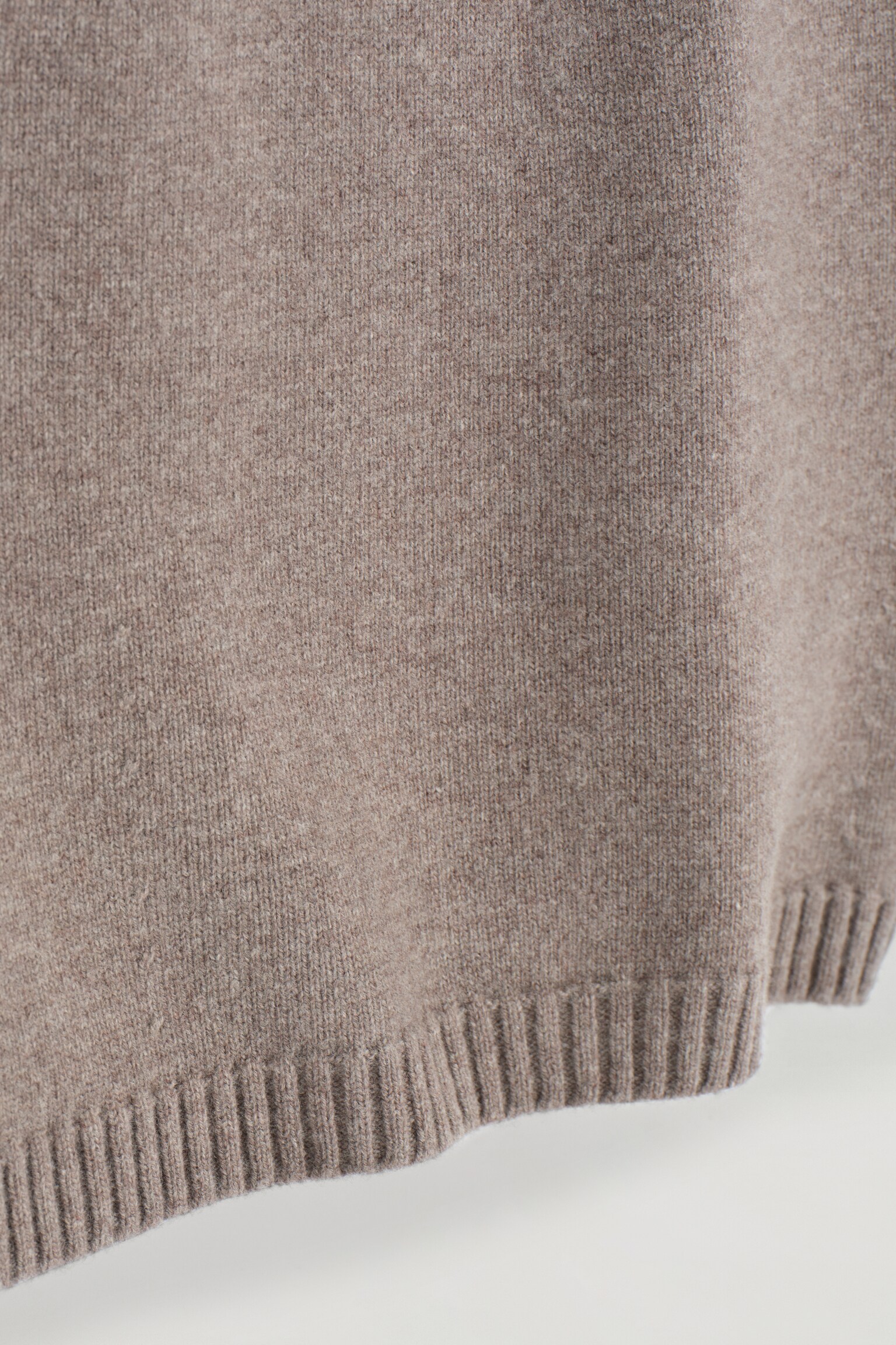 MINI-JUPE EN LAINE MÉRINOS - TAUPE - 9