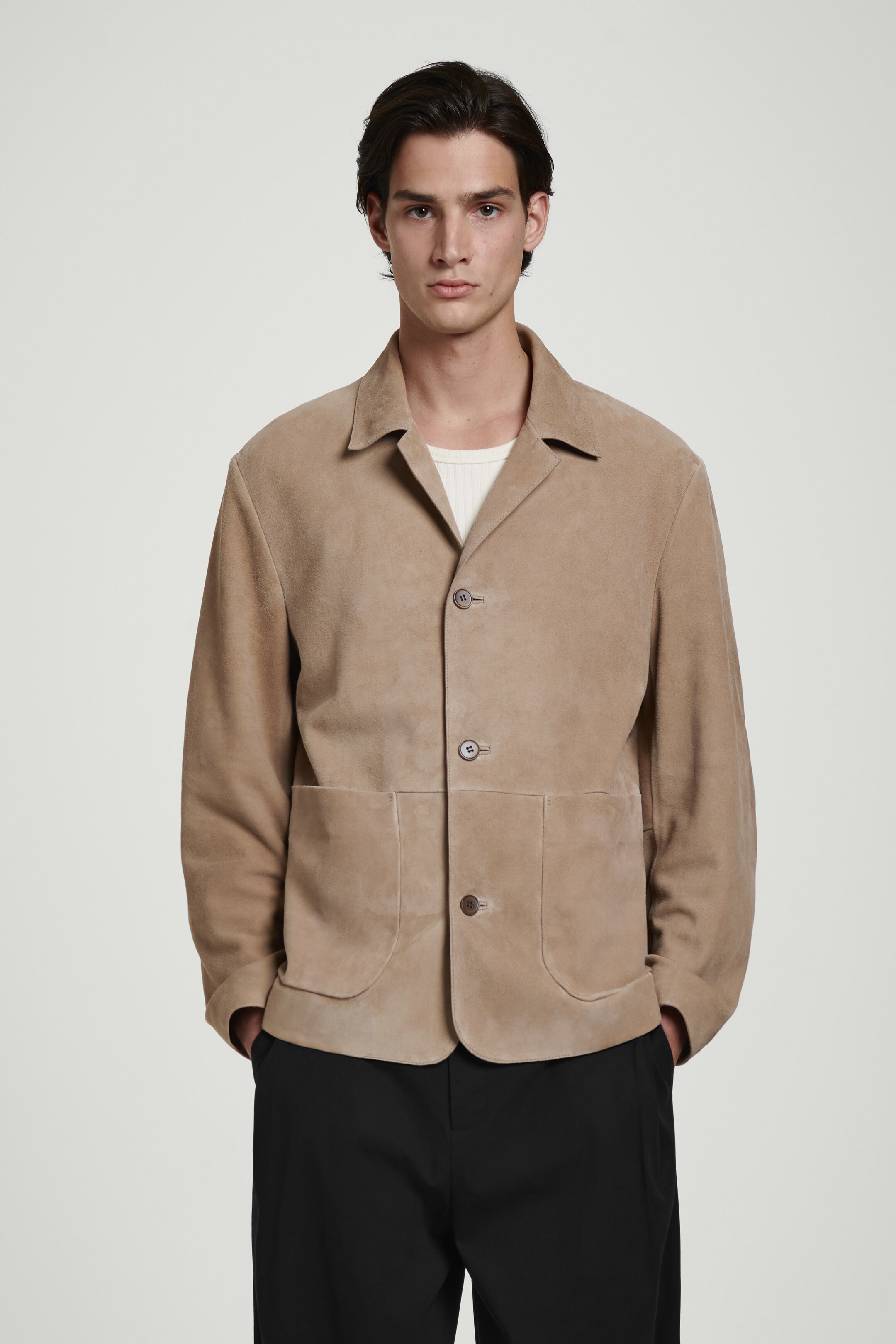 Grotere afbeelding bekijken: Relaxed suède jas - buinbeige - HEREN | H&M BE 5