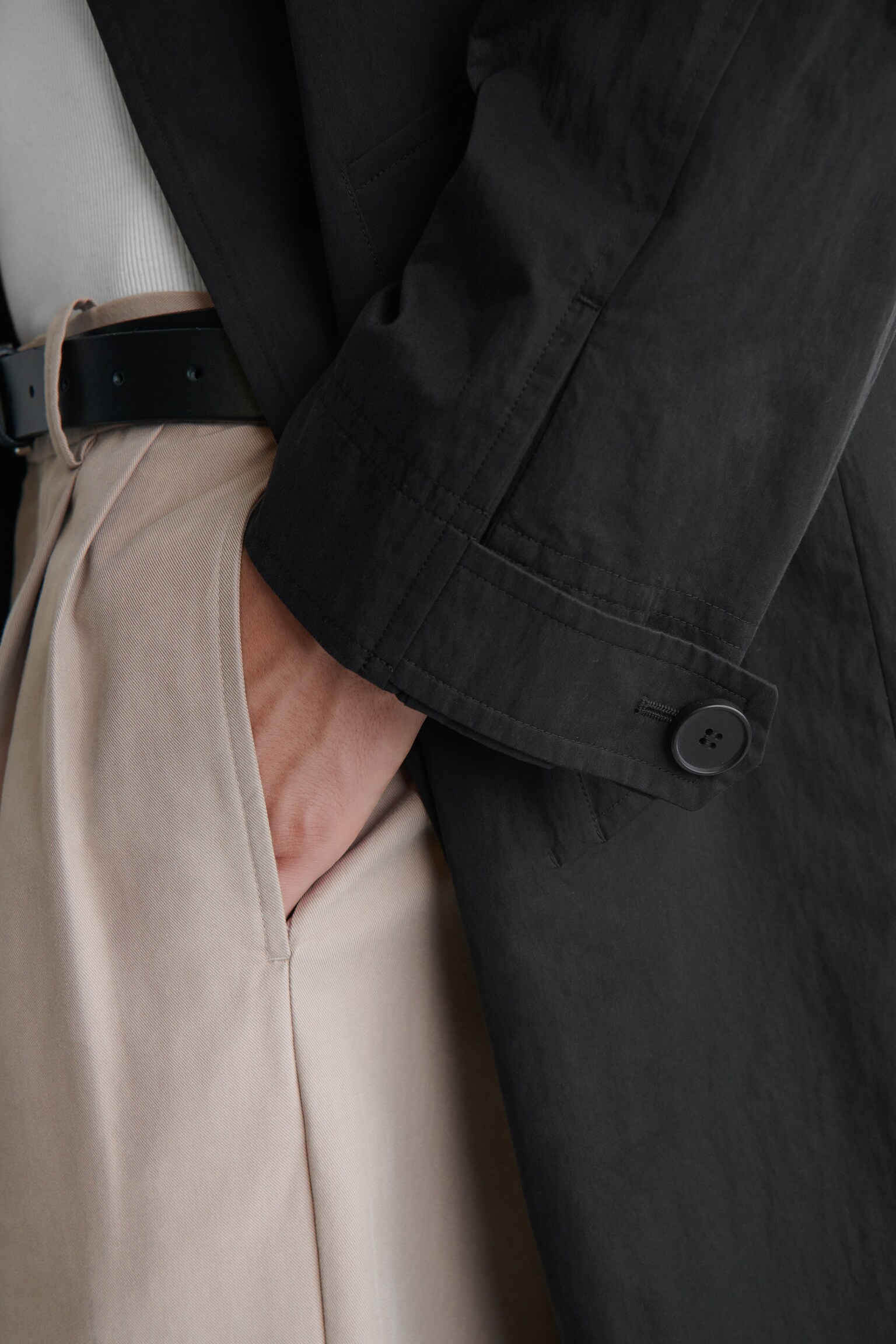 COTTON TRENCH COAT - NERO - 8