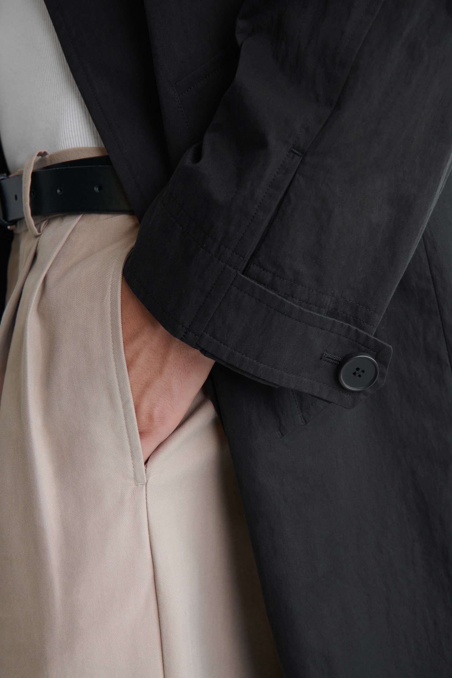 GABARDINA DE ALGODÓN - NEGRO - 6
