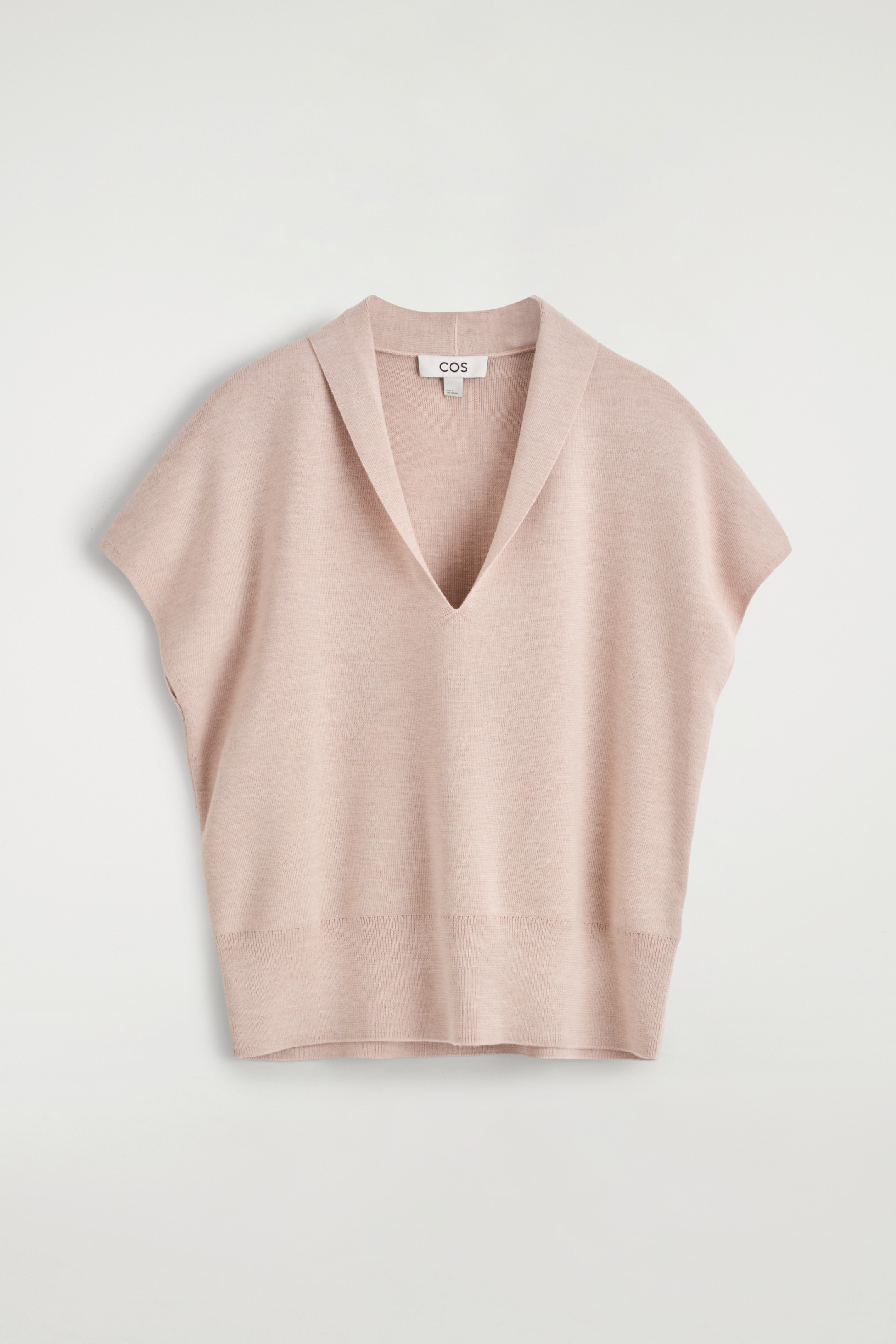 Grösseres Bild ansehen: STRICKPULLUNDER AUS MERINOWOLLE MIT V-AUSSCHNITT - BEIGE MELIERT - DAMEN | H&M CH 6