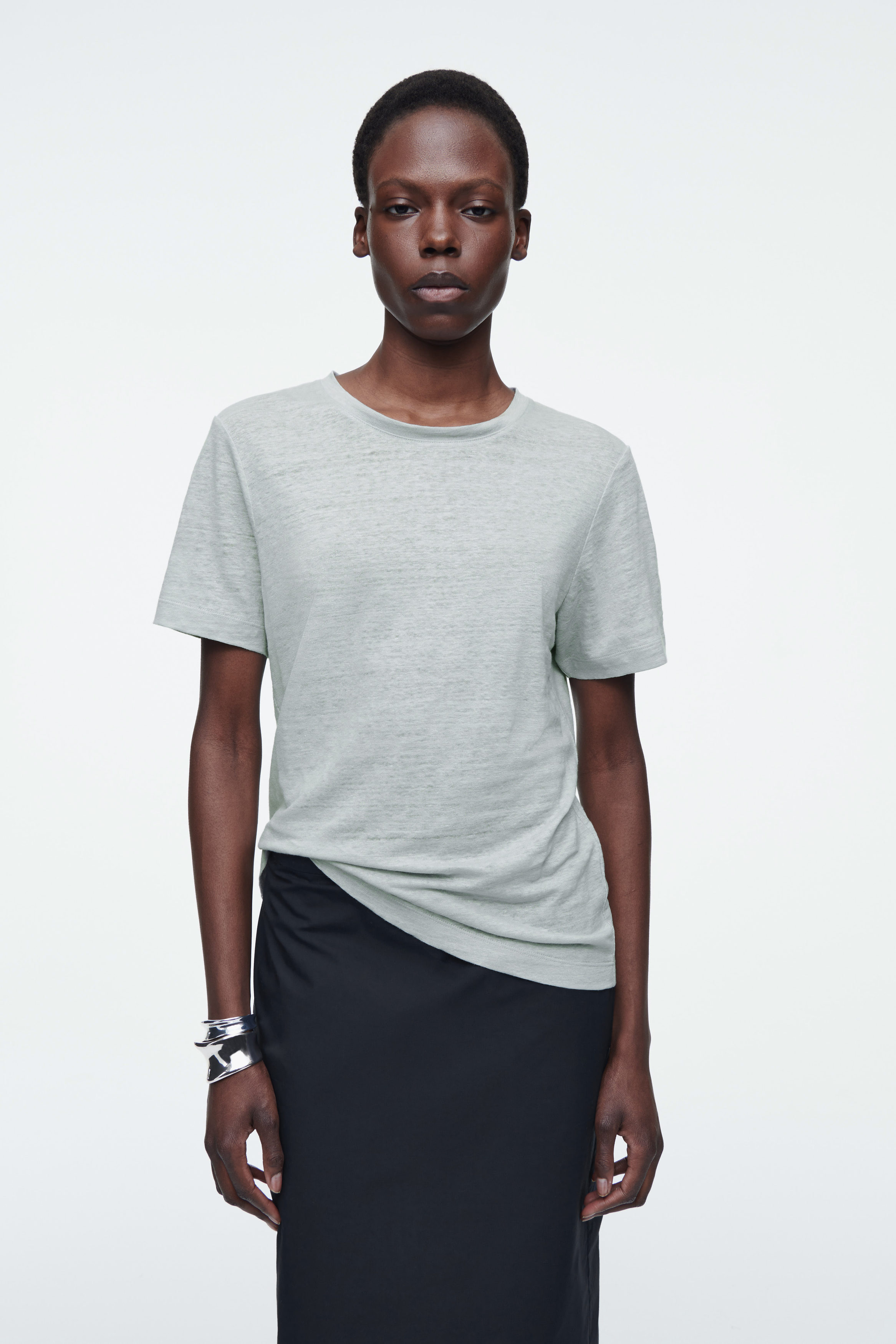 Tシャツ・カットソー PESERICO Linen and cotton yarn jersey (R5935F12 9056P 00P) Linen Jersey T-Shirt