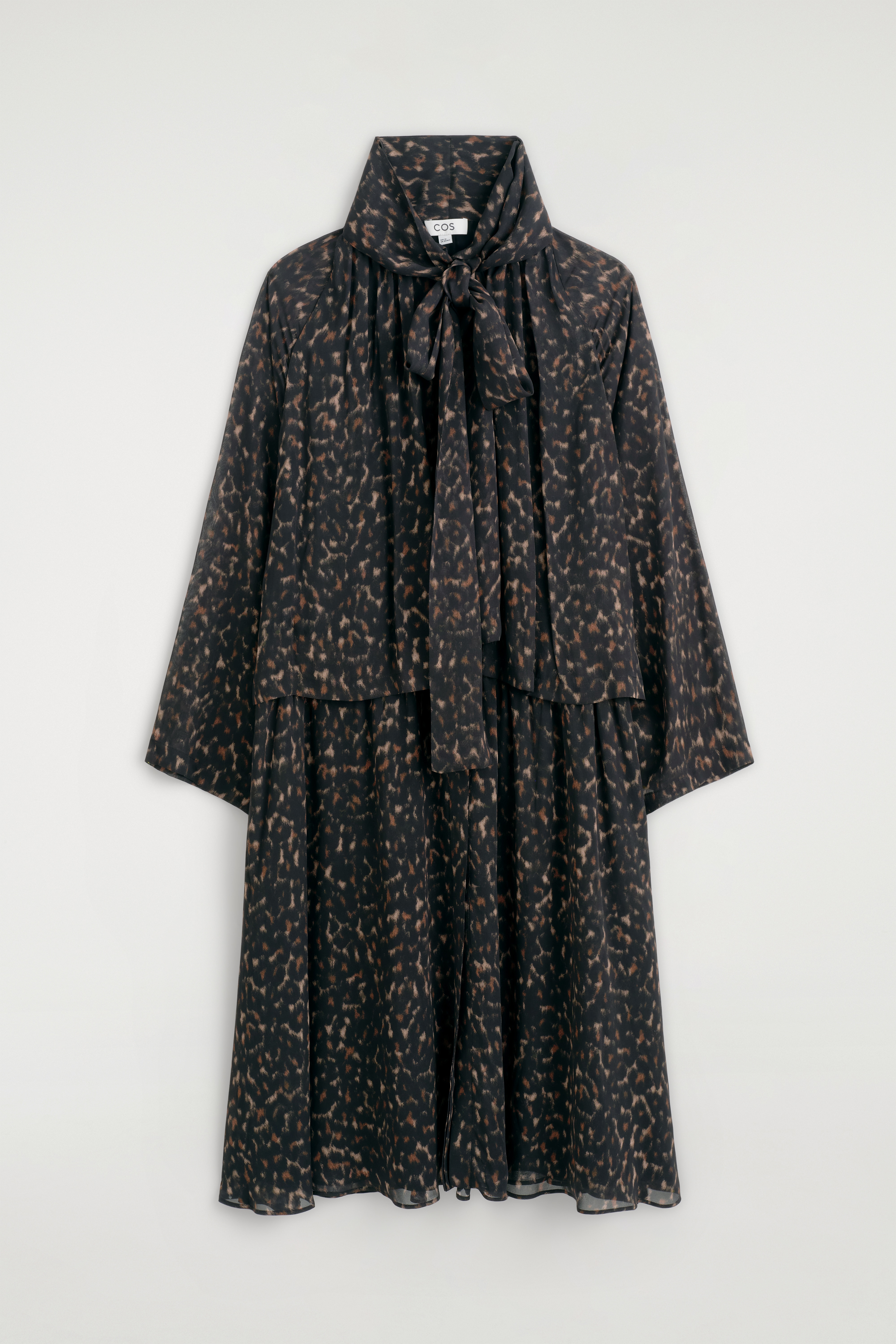VESTIDO FLUIDO ESTAMPADO DETALLE PAÑUELO