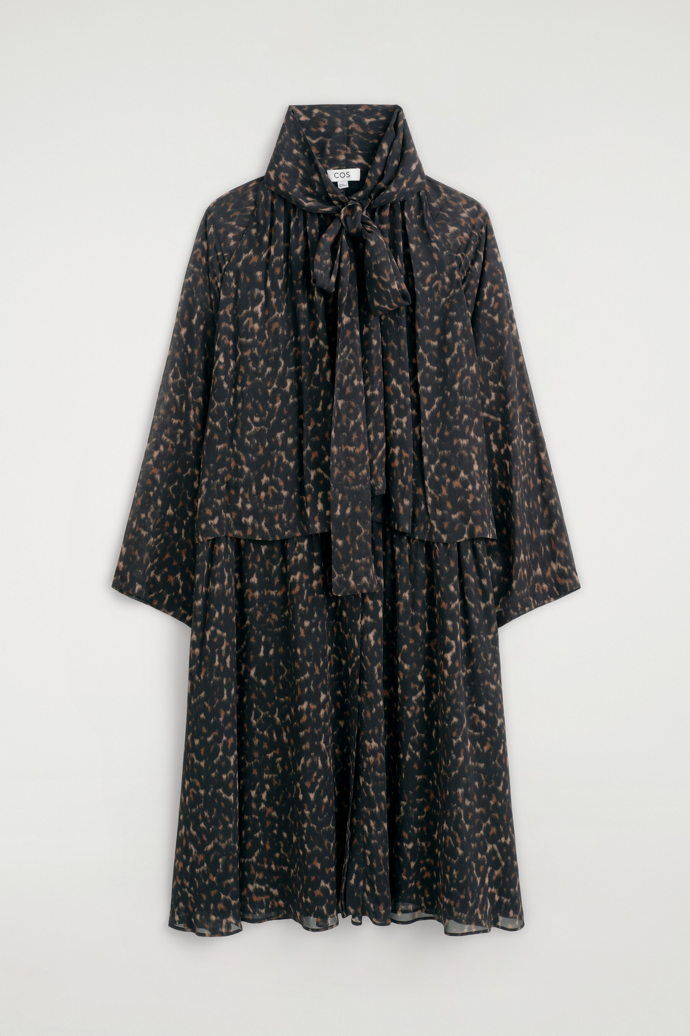 LEOPARD-PRINT FLUID SCARF-DETAIL DRESS thumbnail 6