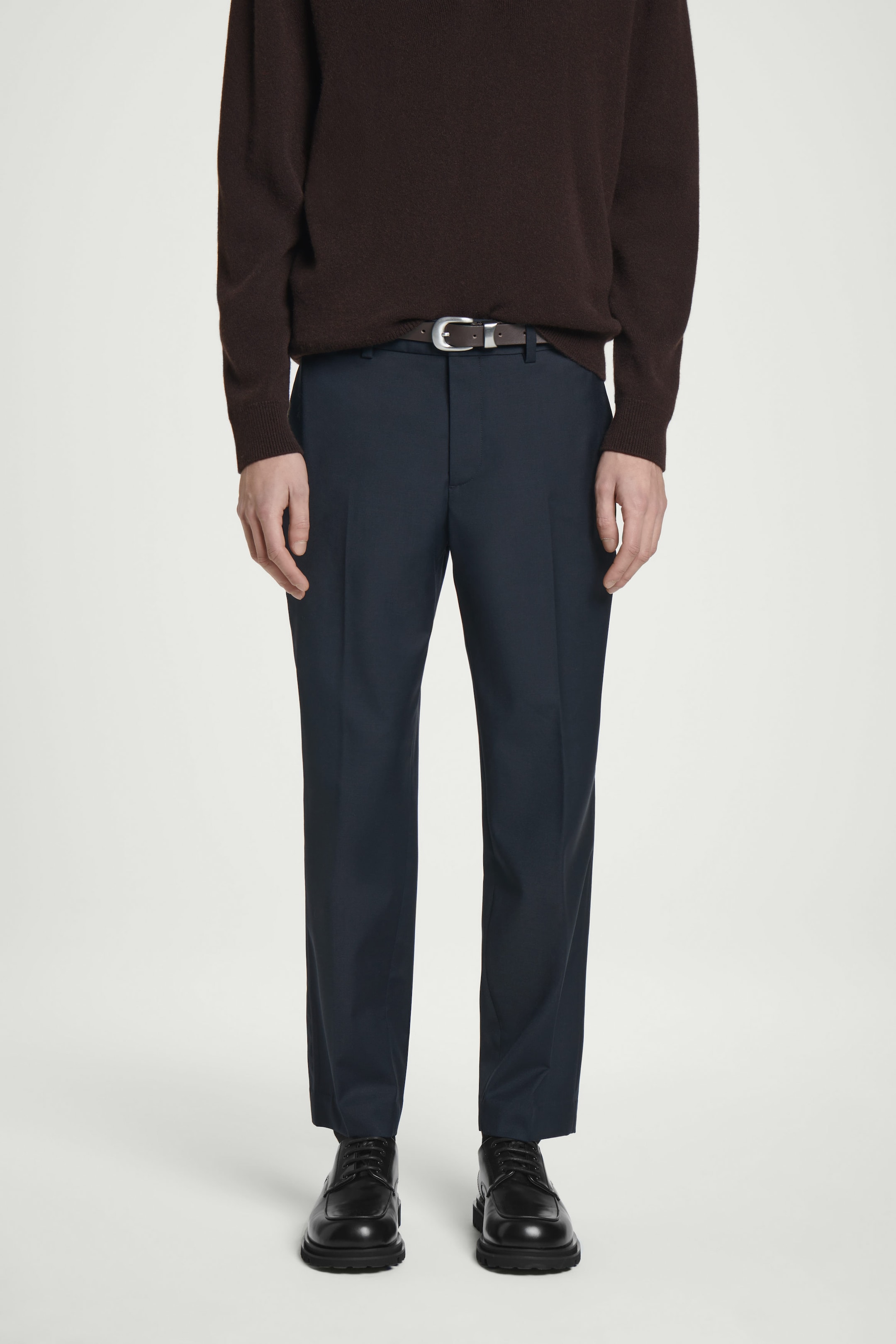 SLIM-FIT WOOL PANTS