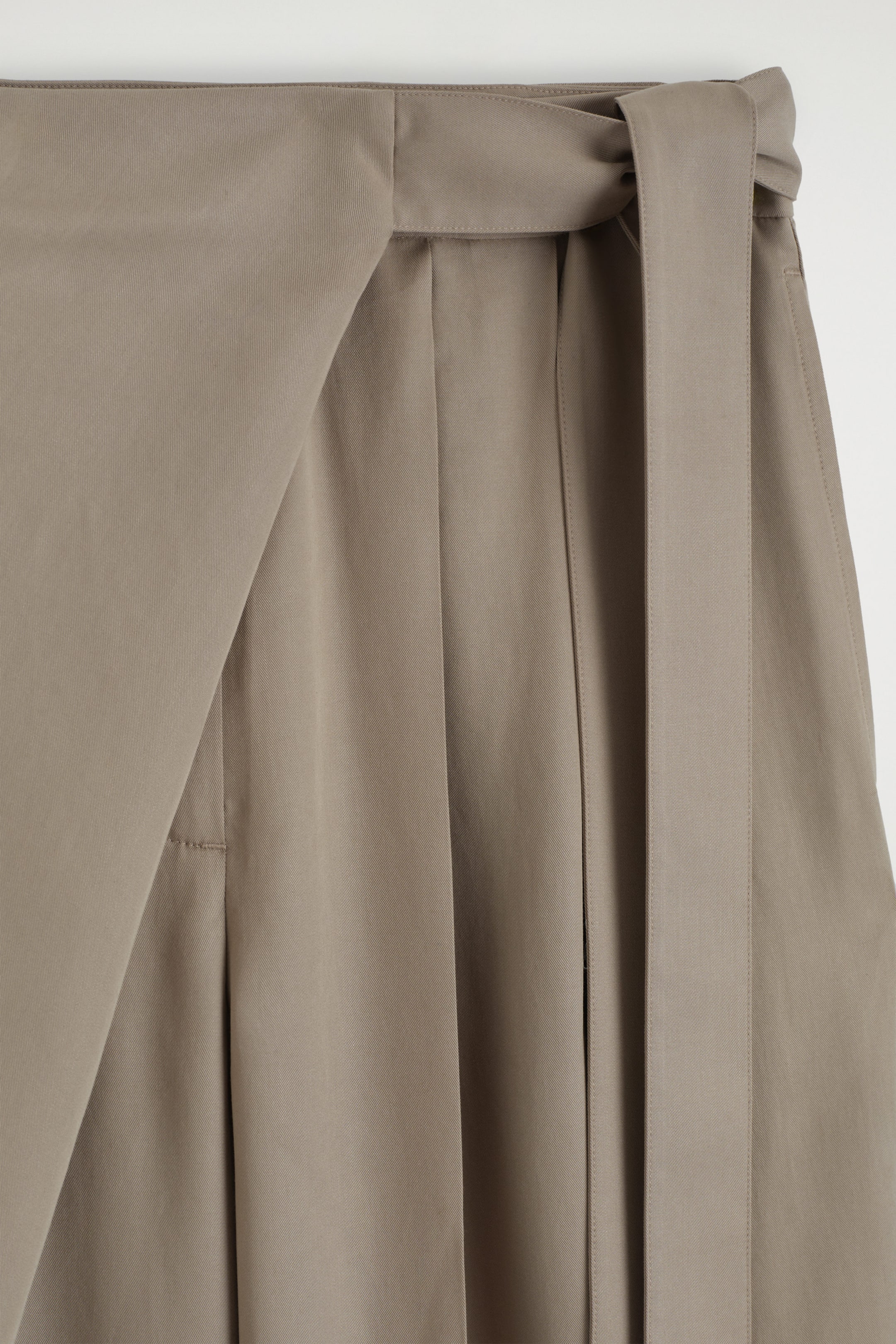 FLUID WRAP-FRONT TROUSERS - MOLE