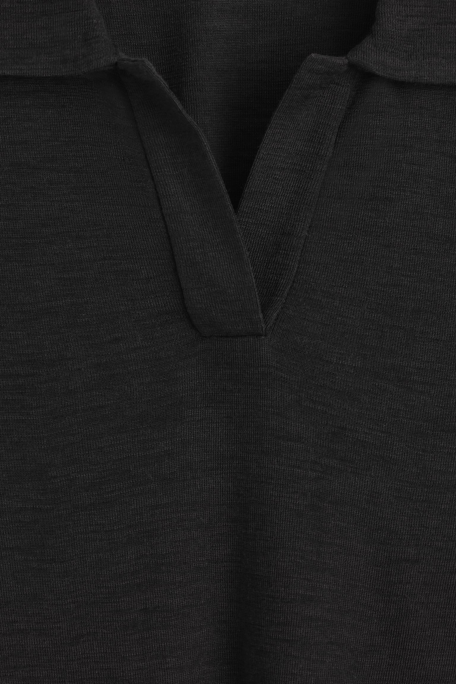TRICOU POLO DIN LÂNĂ MERINO - NEGRU/BURGUND MELANJ - 6