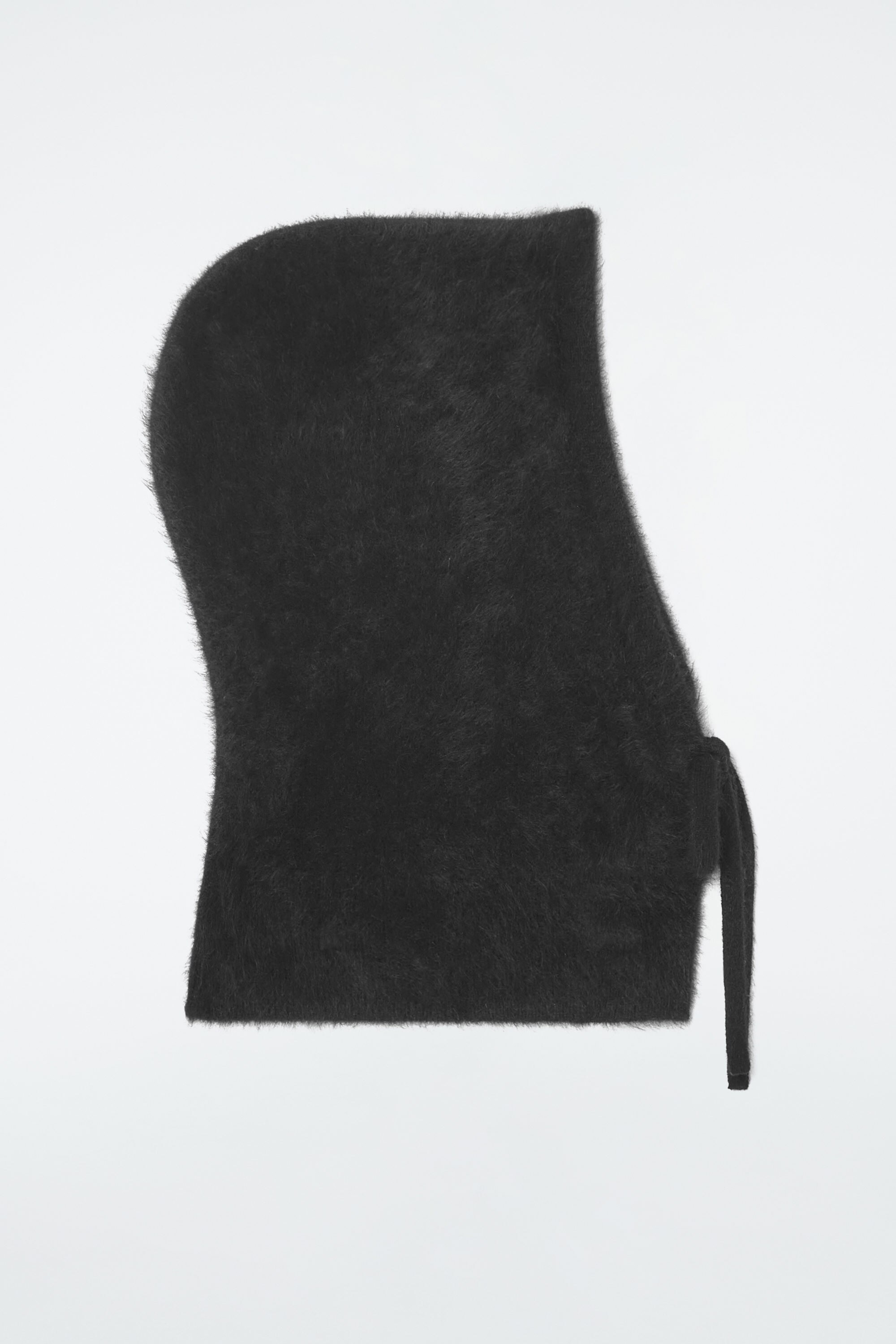TEXTURED PURE CASHMERE BALACLAVA - BLACK | COS