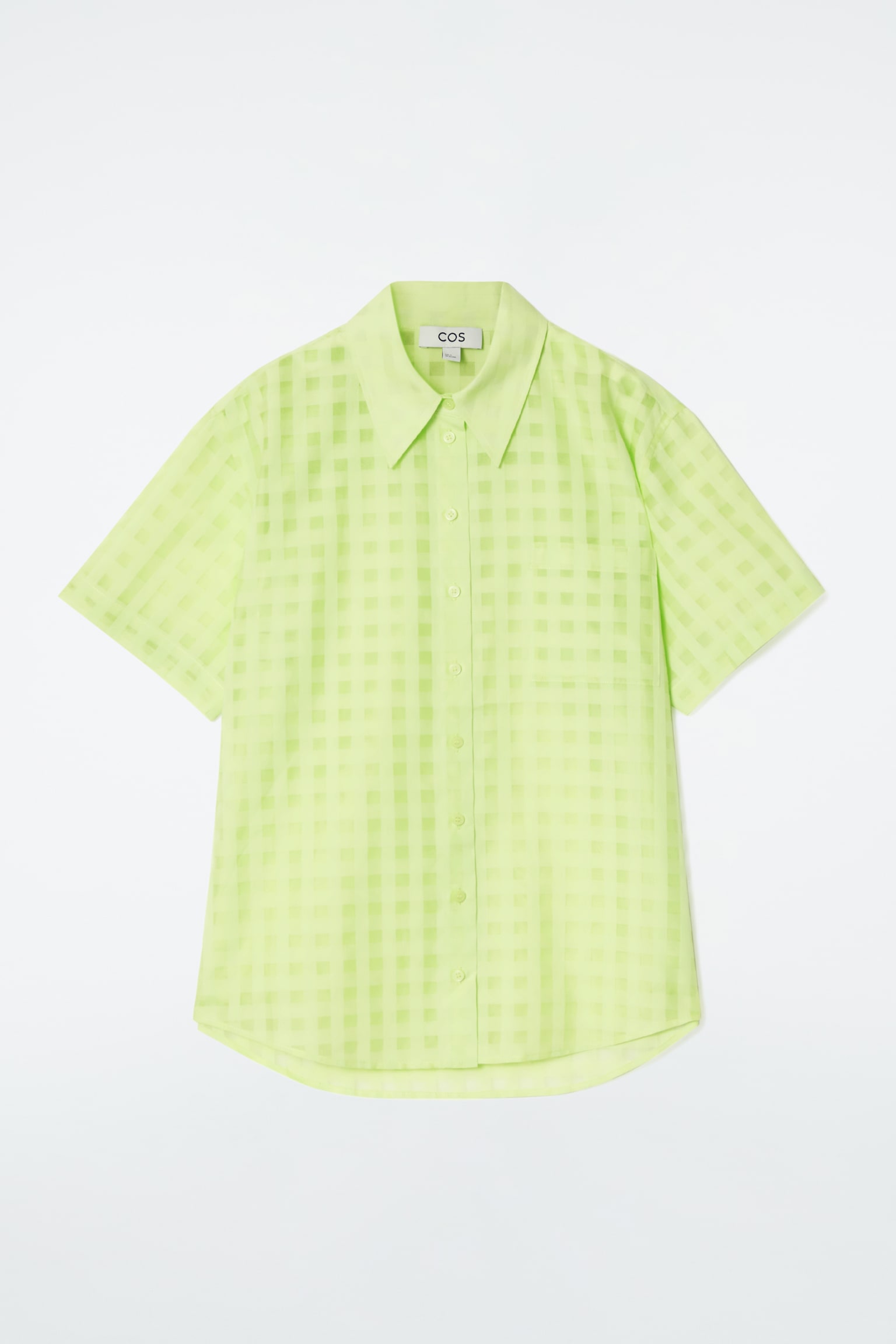 RELAXED SILK-BLEND UTILITY SHIRT - NEON YELLOW