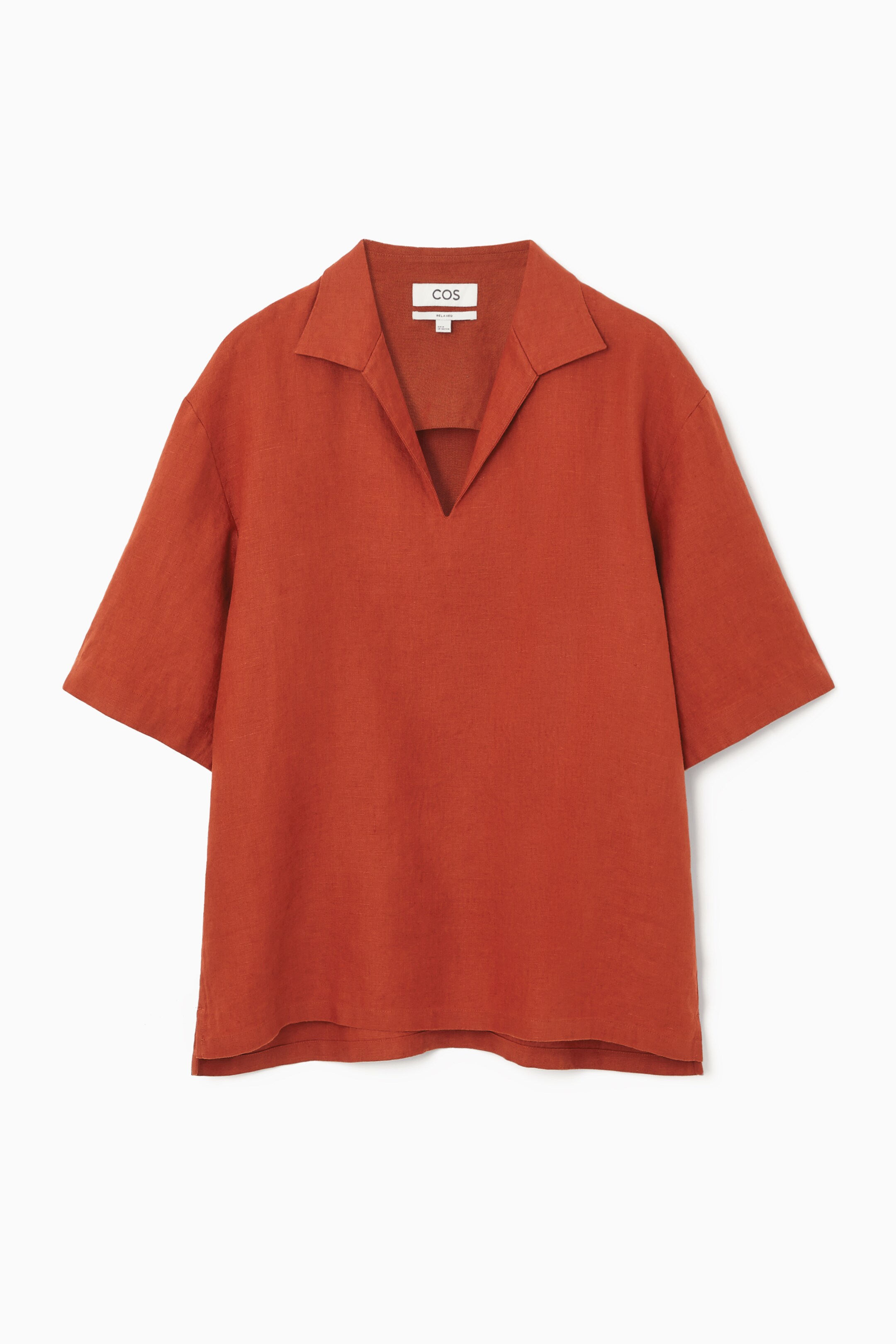 Grösseres Bild ansehen: LOCKERES FREIZEITHEMD AUS LEINEN - ROSTROT - HERREN | H&M CH 1