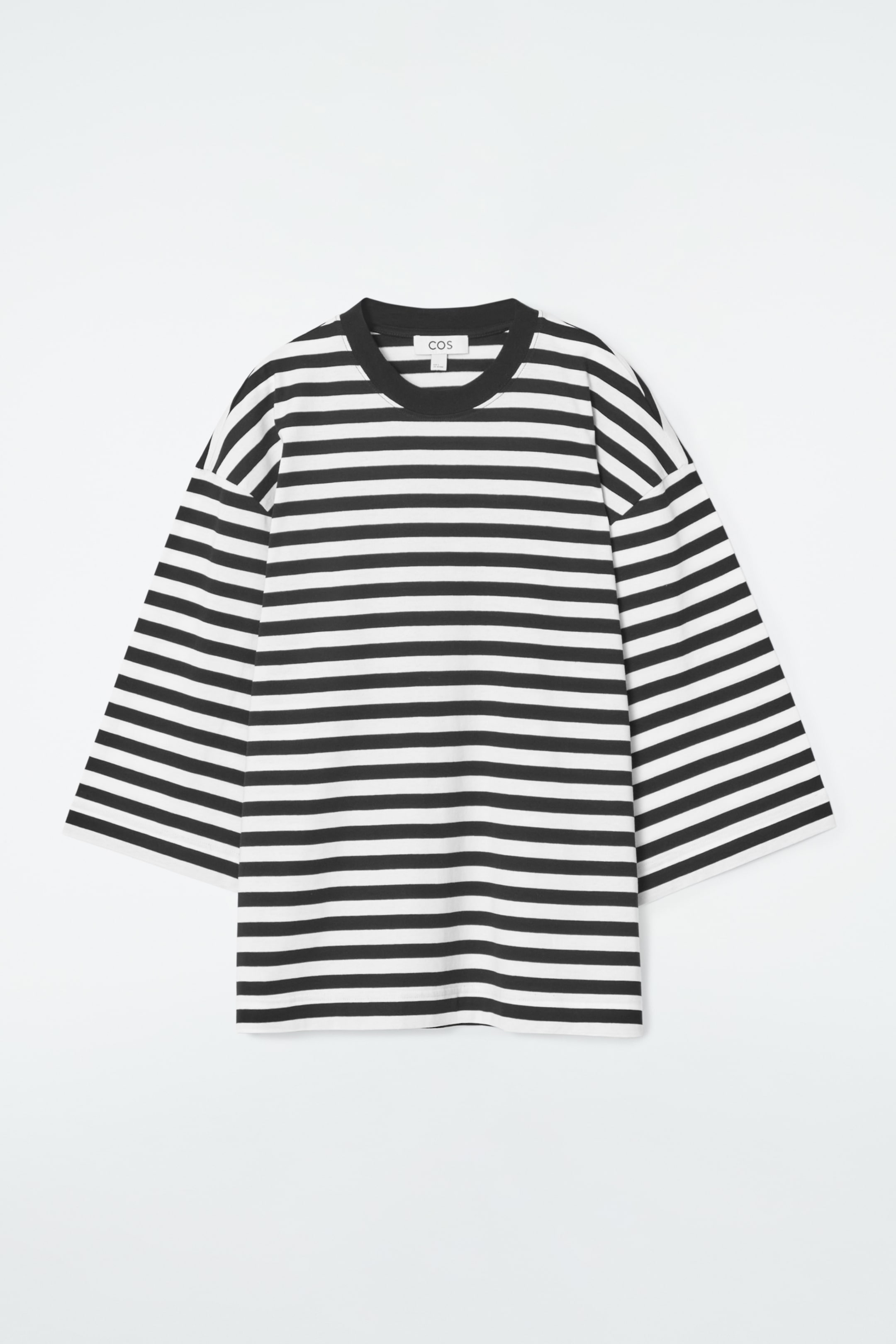 View larger image: TRAPEZE RELAXED T-SHIRT - BLACK / STRIPED - Ladies | H&M GB 1