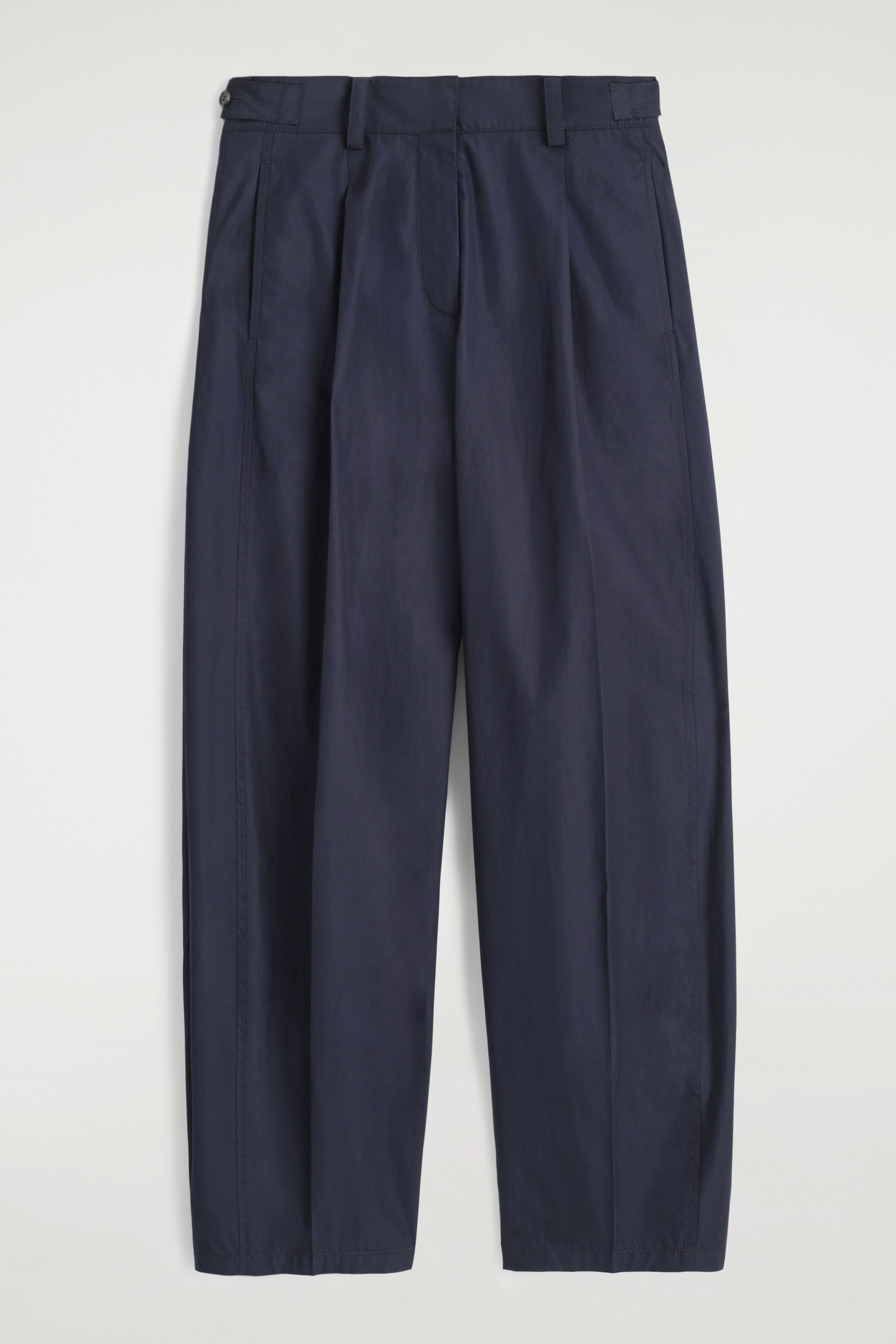 Grösseres Bild ansehen: BAUMWOLLHOSE MIT BARREL-BEIN UND FALTEN - NAVYBLAU - DAMEN | H&M CH 5