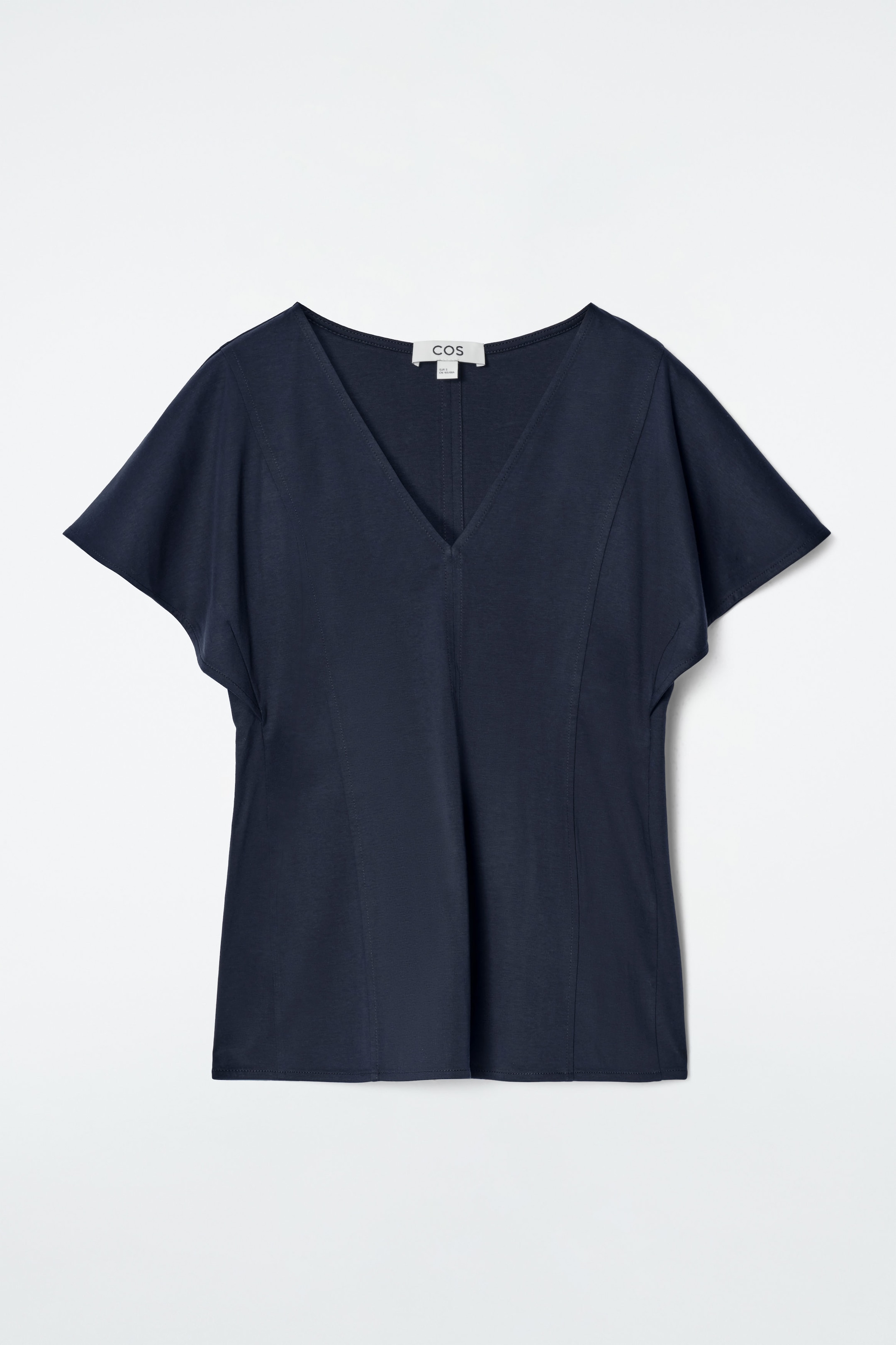 PETAL-SLEEVE COTTON TOP