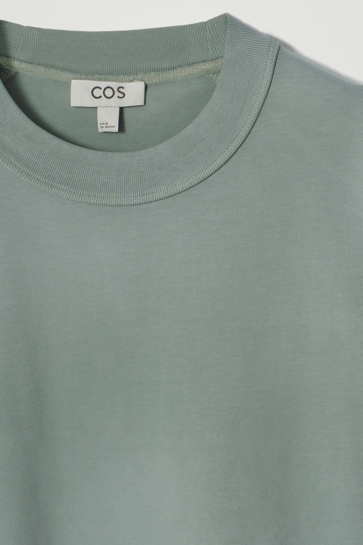 T-SHIRT OVERSIZE À COL MONTANT EN JERSEY DÉLAVÉ - VERT/NOIR - 3